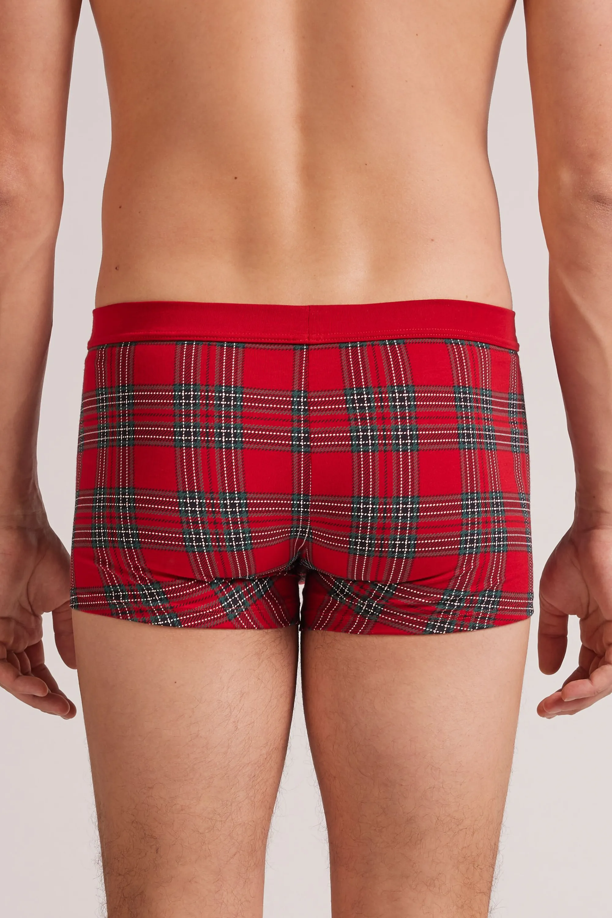 Intimissimi Boxer Cotone Superior Stampa Tartan Natale