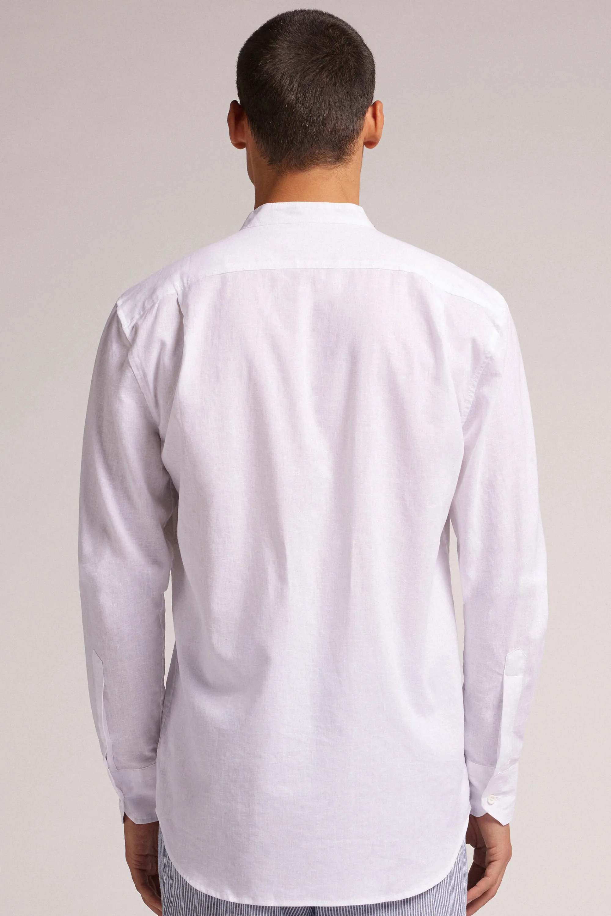 Intimissimi Camicia Collo Coreana in Lino e Cotone