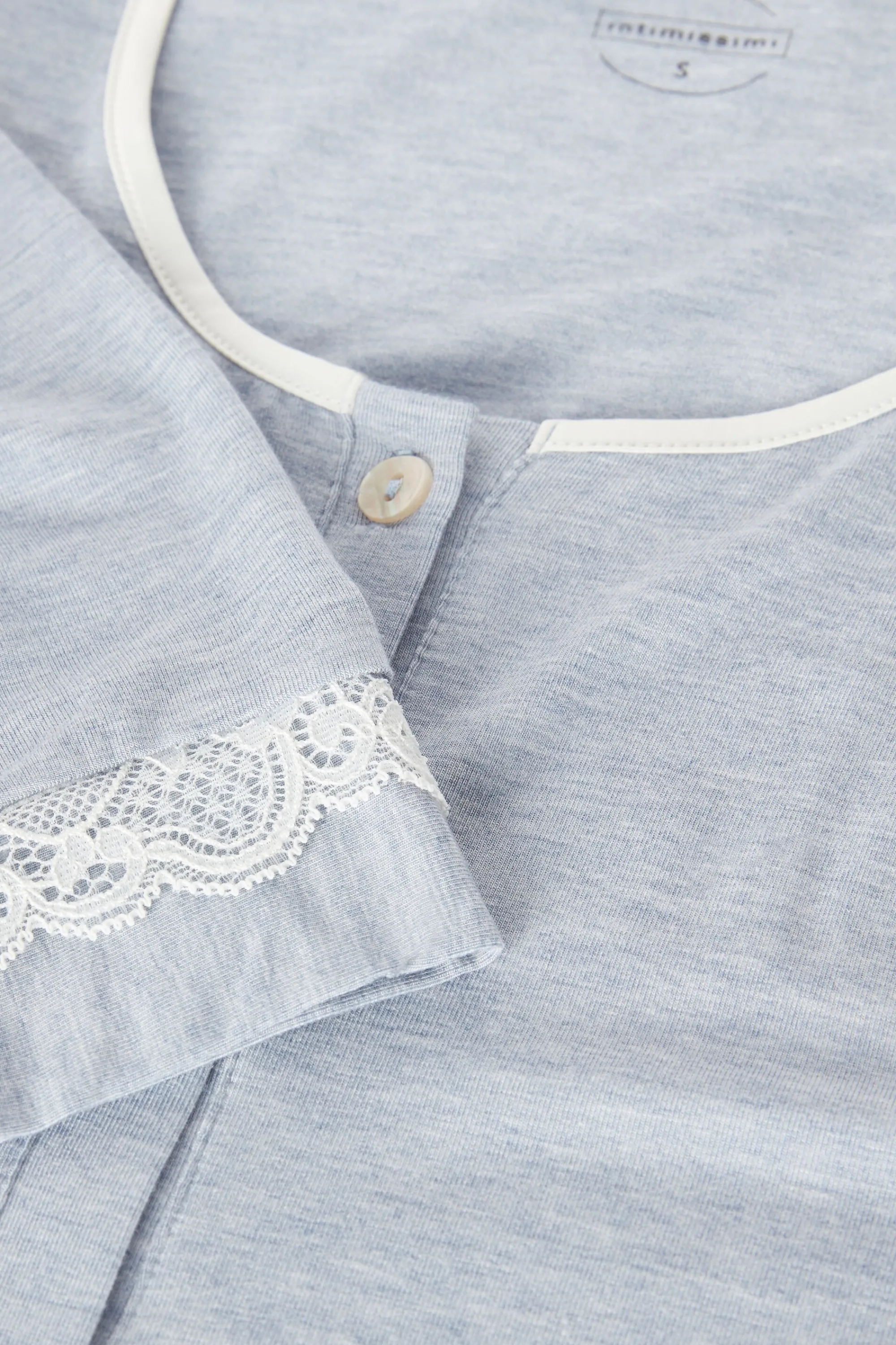 Intimissimi Camicia da Notte Aperta con Dettagli in Pizzo