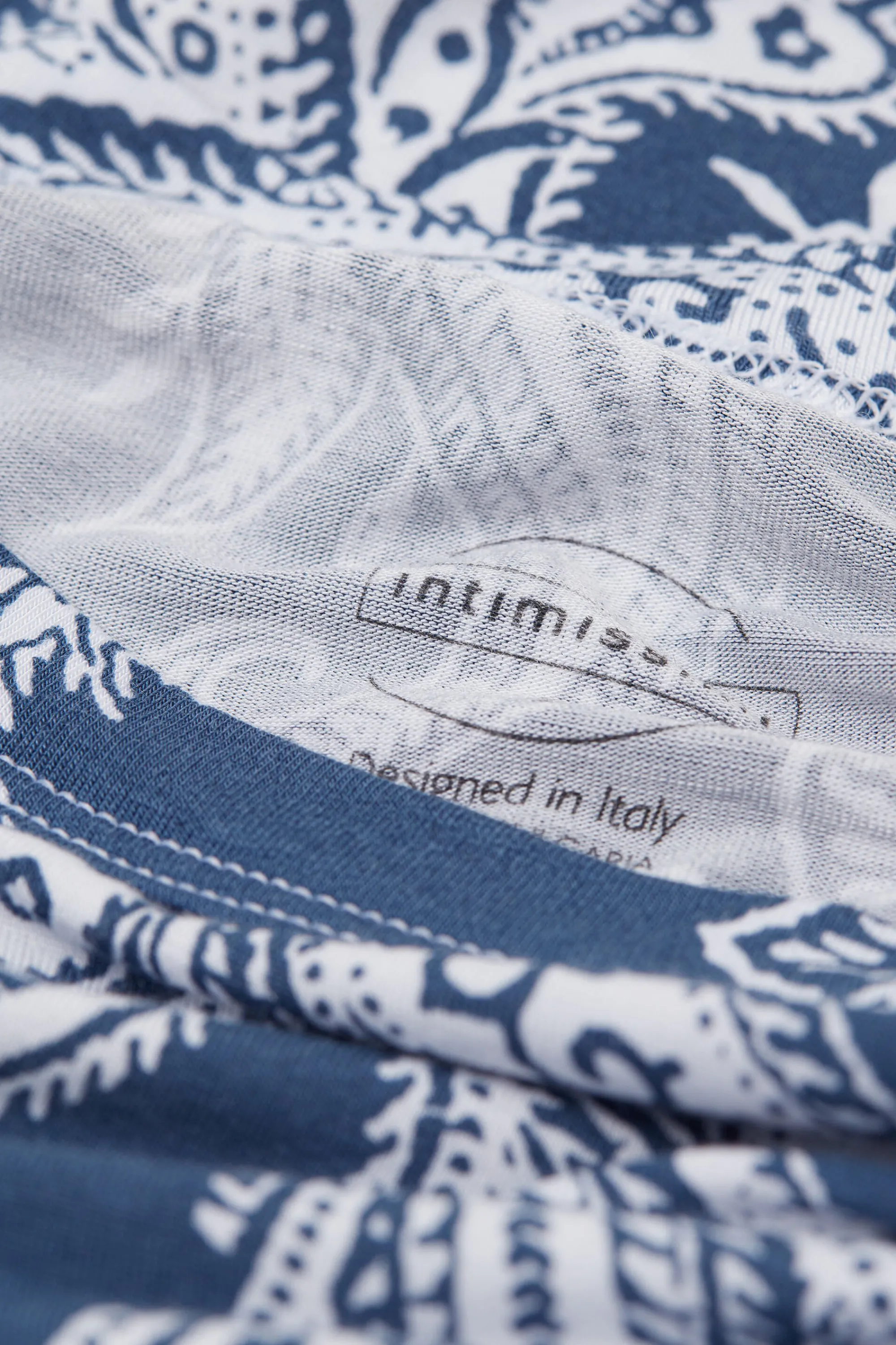 Intimissimi Camicia da Notte Manica Corta in Viscosa di Bamboo Flower Paisley