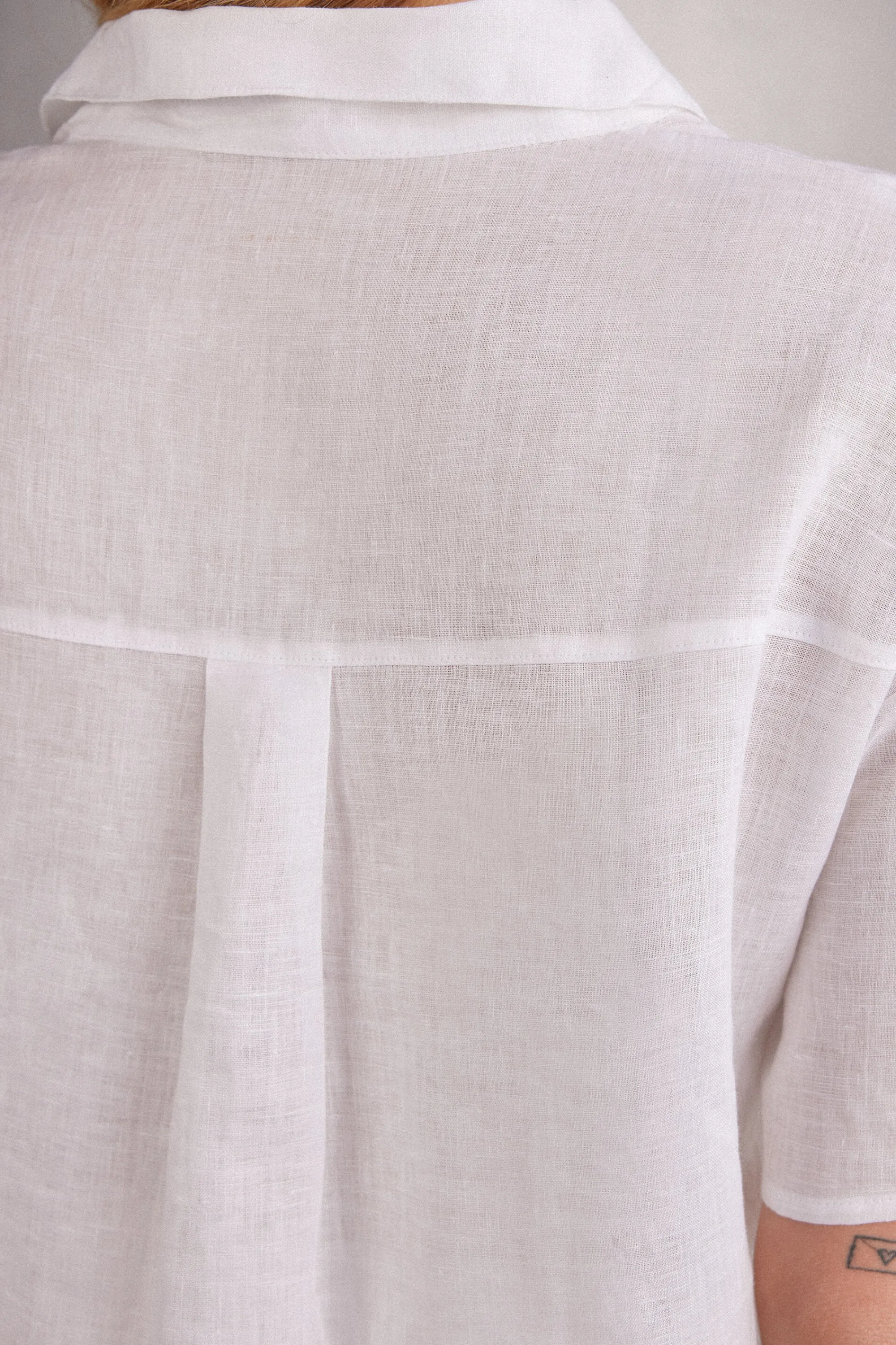 Intimissimi Camicia Manica Corta in Tela di Lino