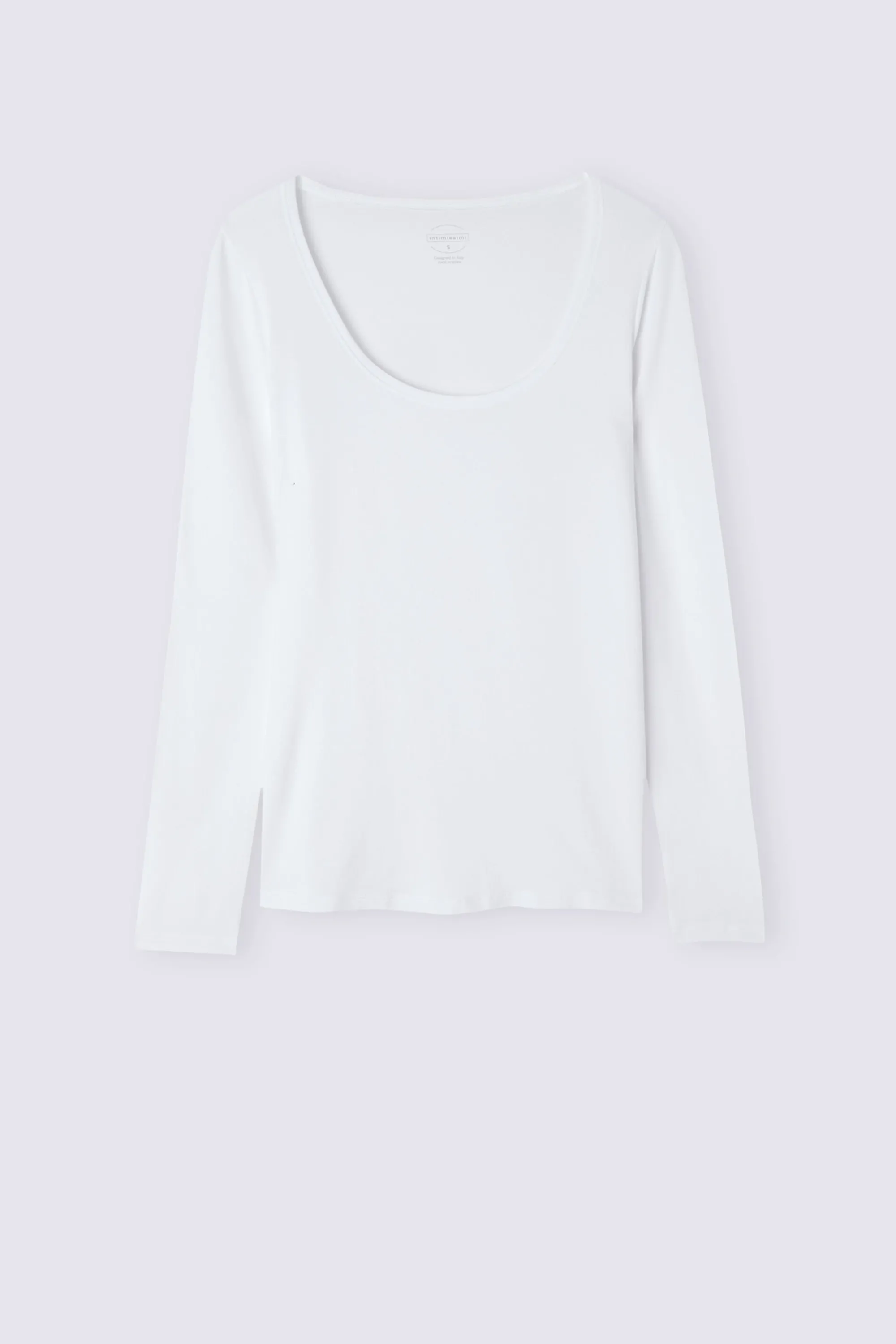 Intimissimi Maglia a Manica Lunga con Scollo a Madonna in Micromodal