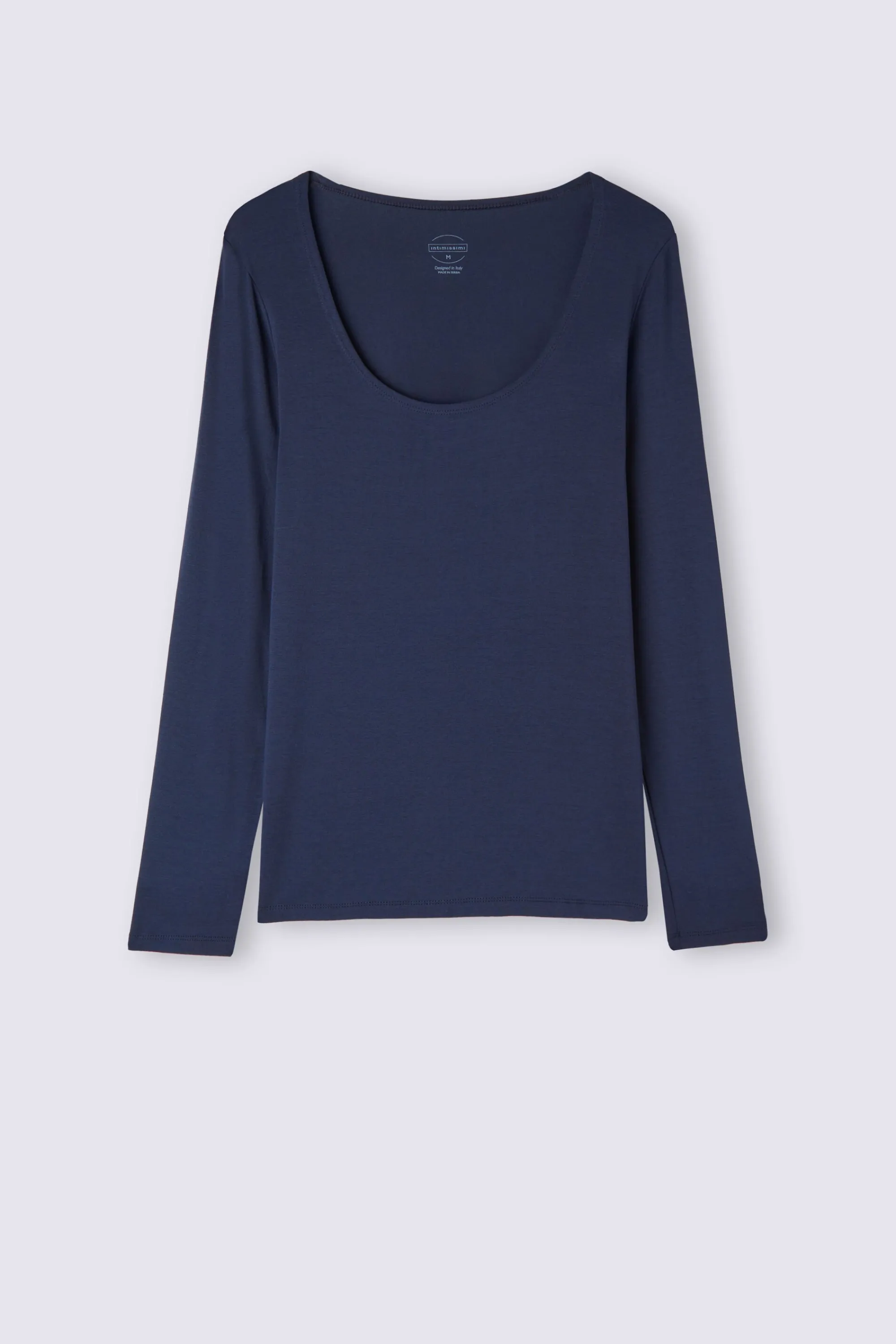 Intimissimi Maglia a Manica Lunga con Scollo a Madonna in Micromodal