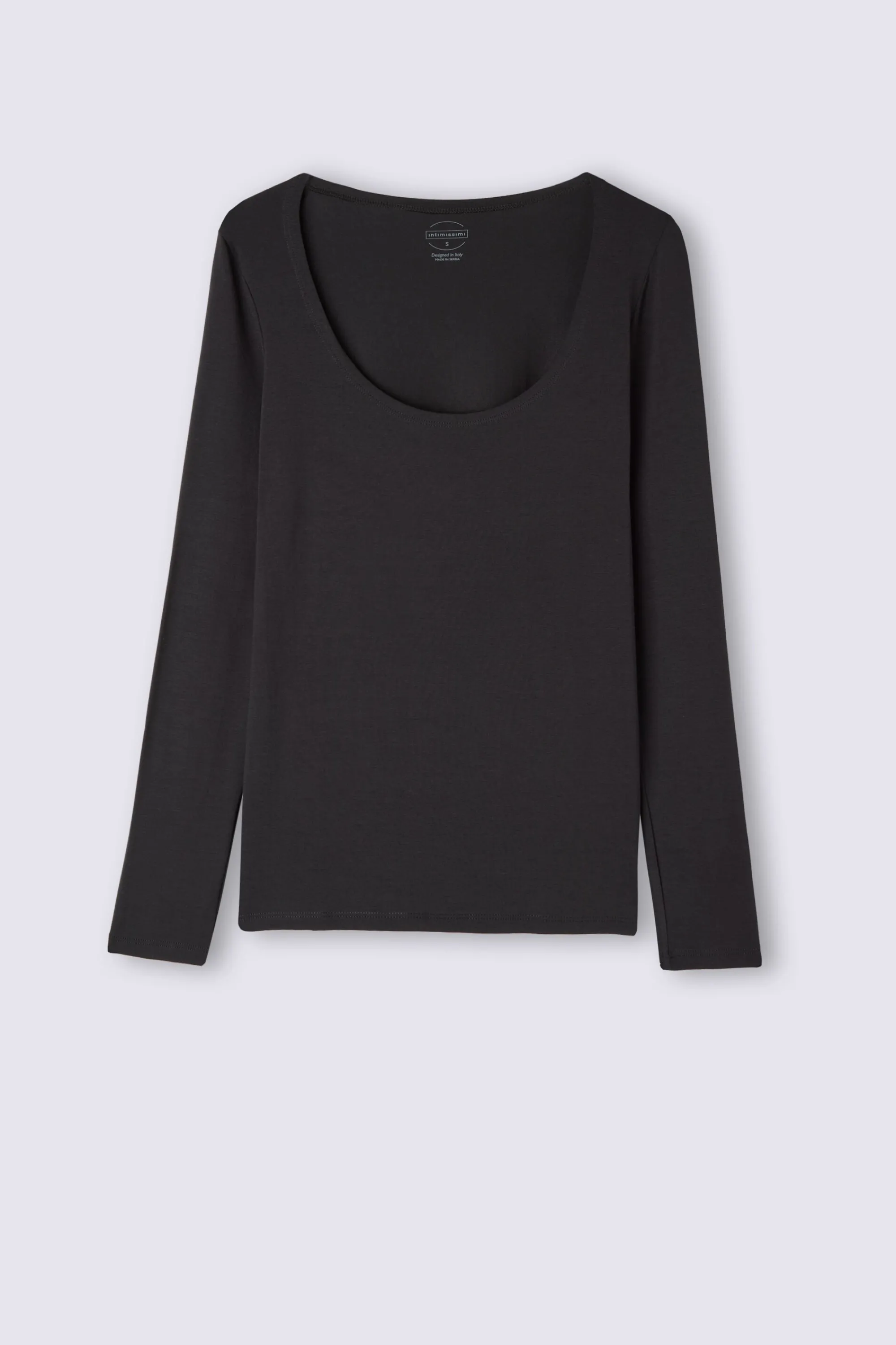 Intimissimi Maglia a Manica Lunga con Scollo a Madonna in Micromodal