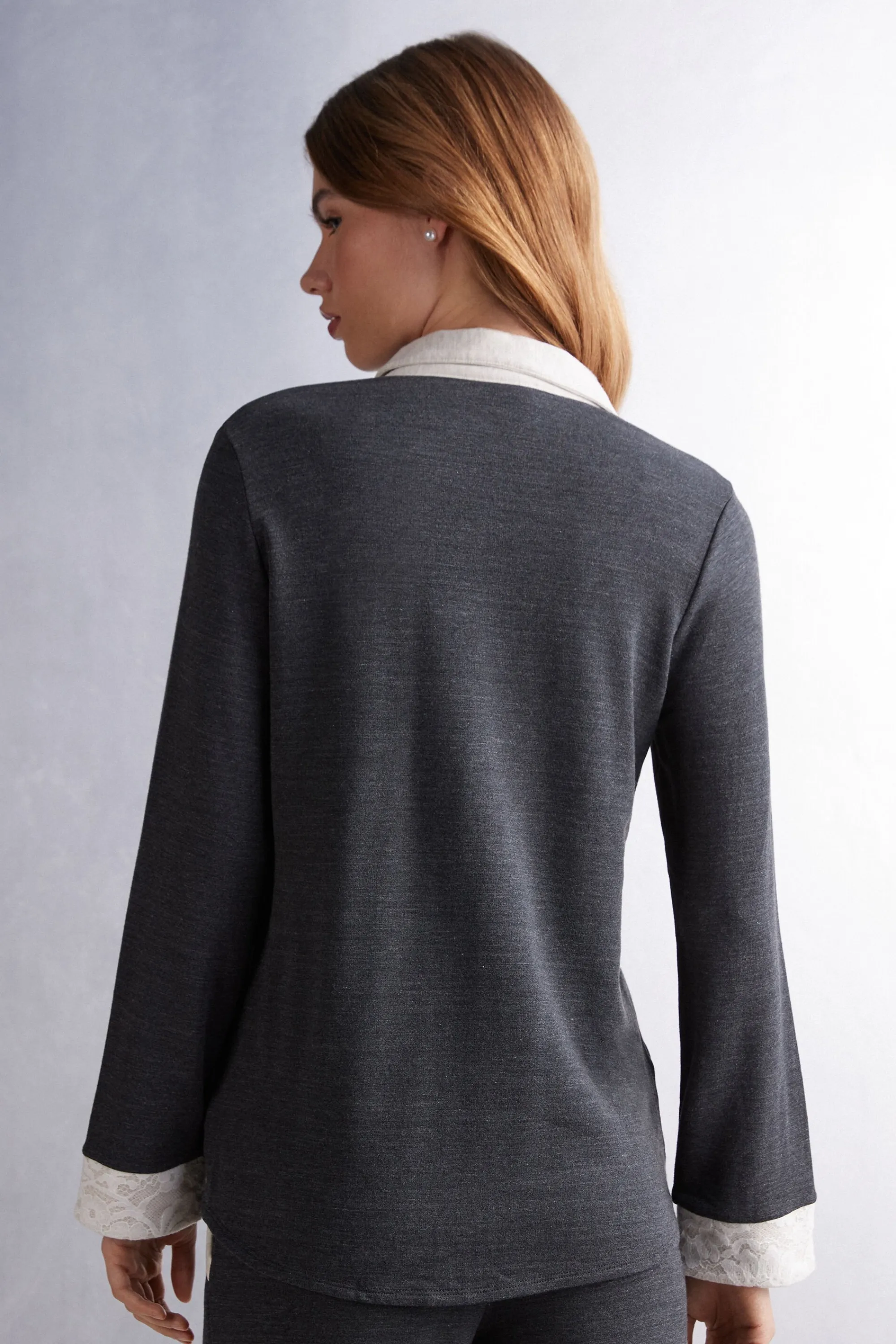Intimissimi Maglia Aperta Davanti in Modal con Lana Baby It's Cold Outside