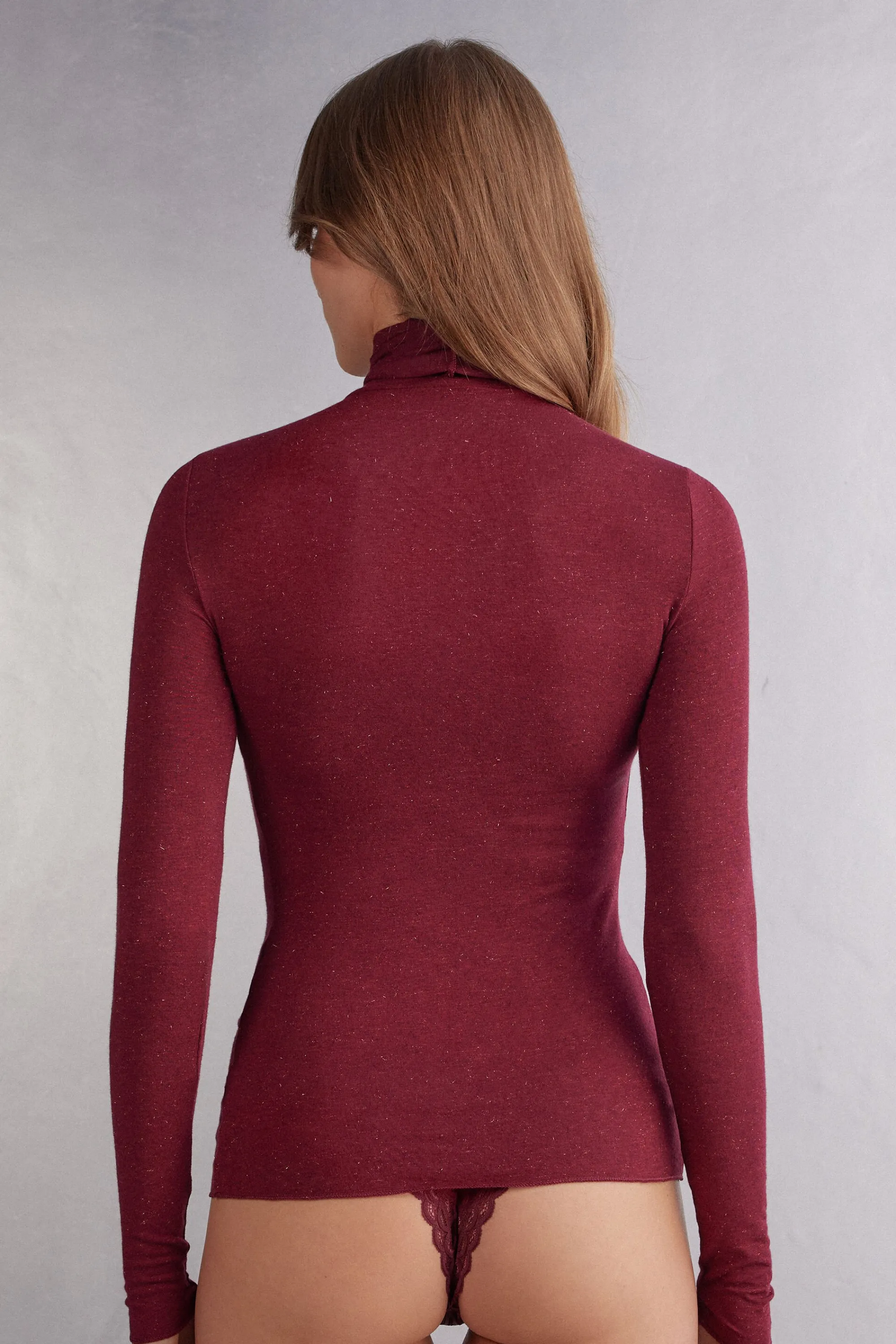 Intimissimi Maglia Collo Alto in Modal Light con Cashmere Lamè