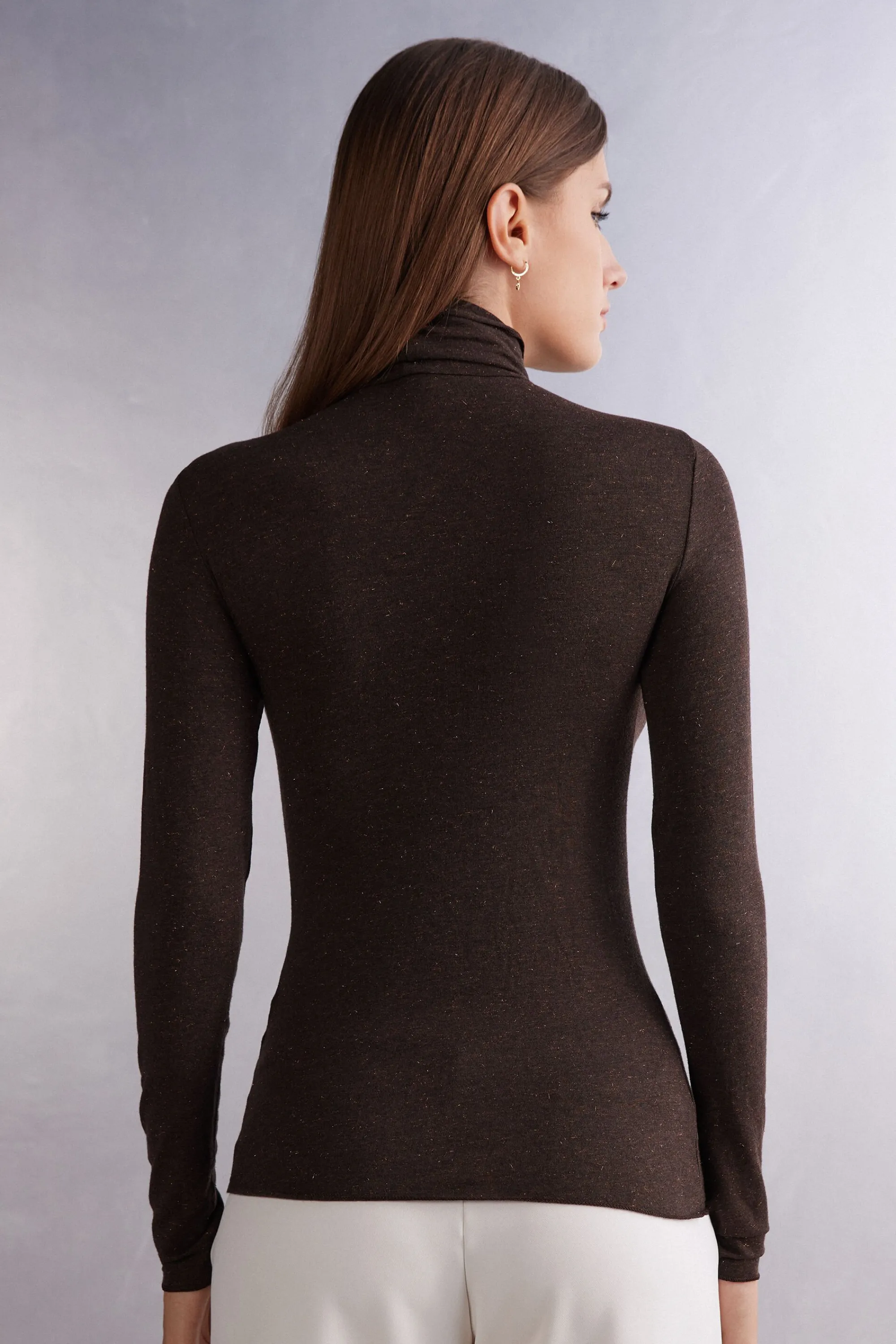 Intimissimi Maglia Collo Alto in Modal Light con Cashmere Lamè