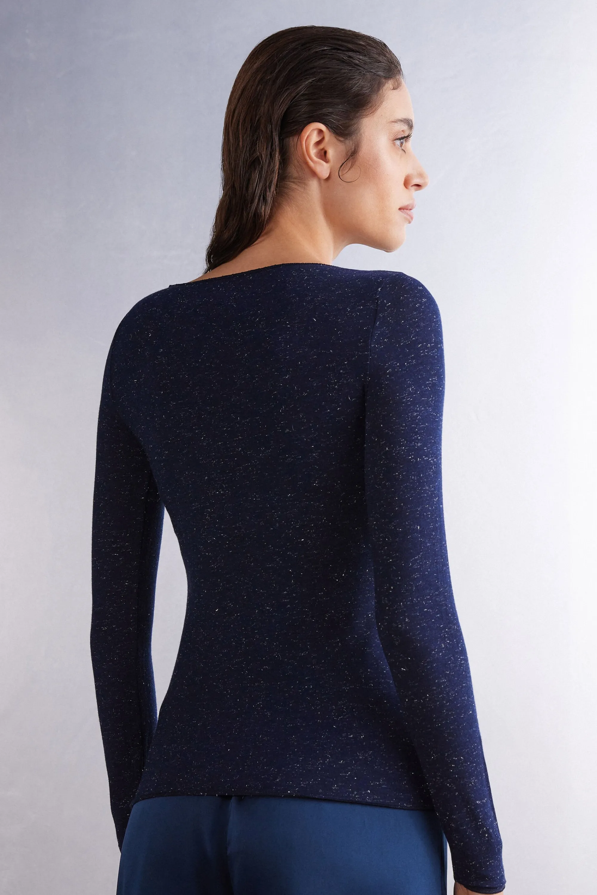 Intimissimi Maglia Girocollo in Modal Light con Cashmere Lamè