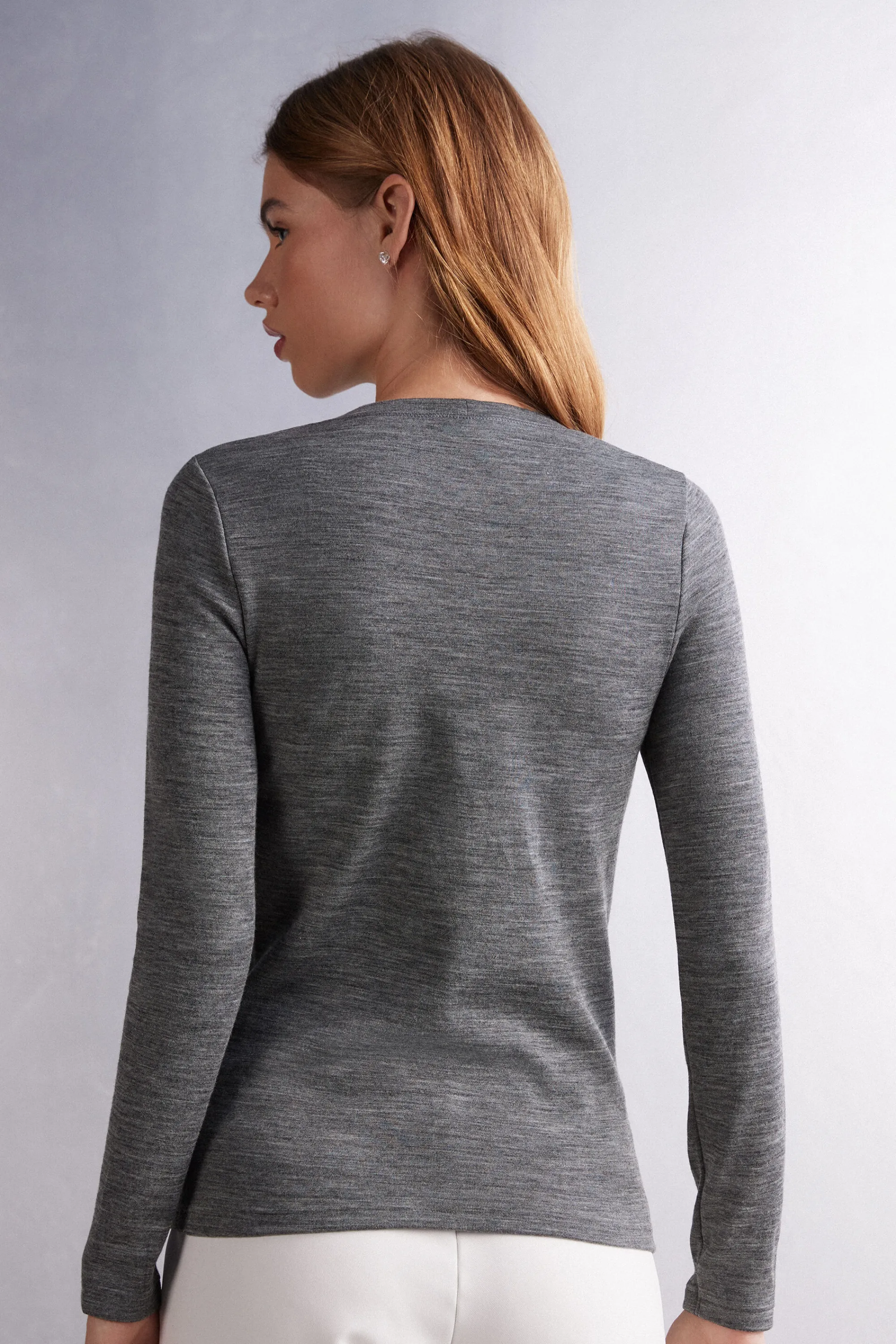 Intimissimi Maglia Girocollo Wool & Cotton a Manica Lunga