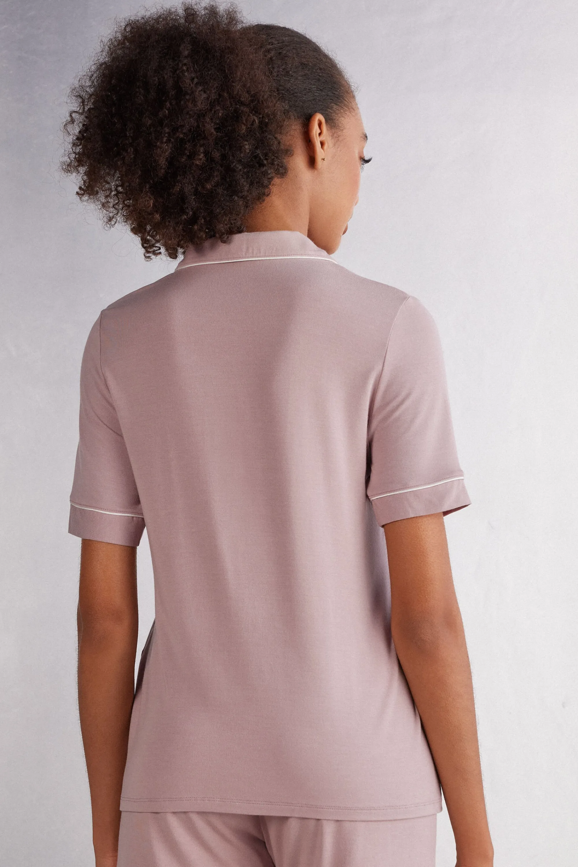 Intimissimi Maglia Manica Corta Aperta Davanti in Modal