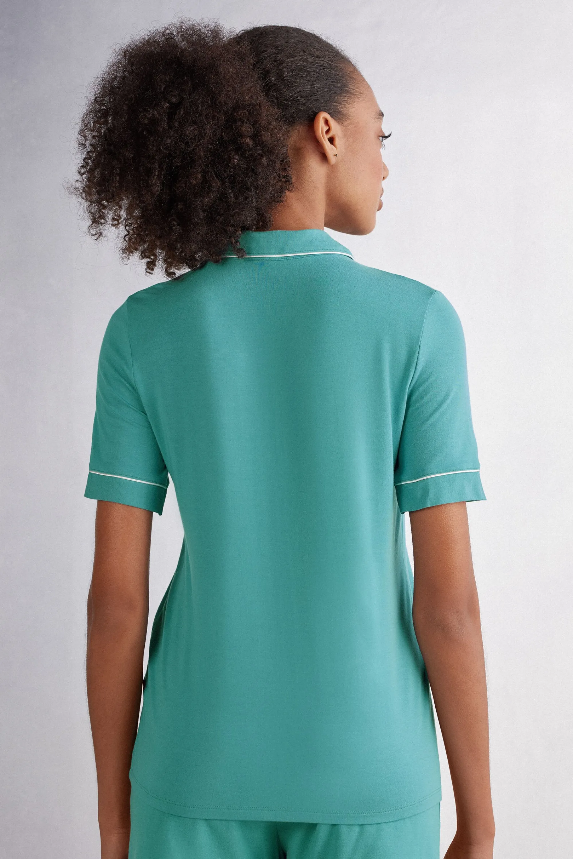 Intimissimi Maglia Manica Corta Aperta Davanti in Modal