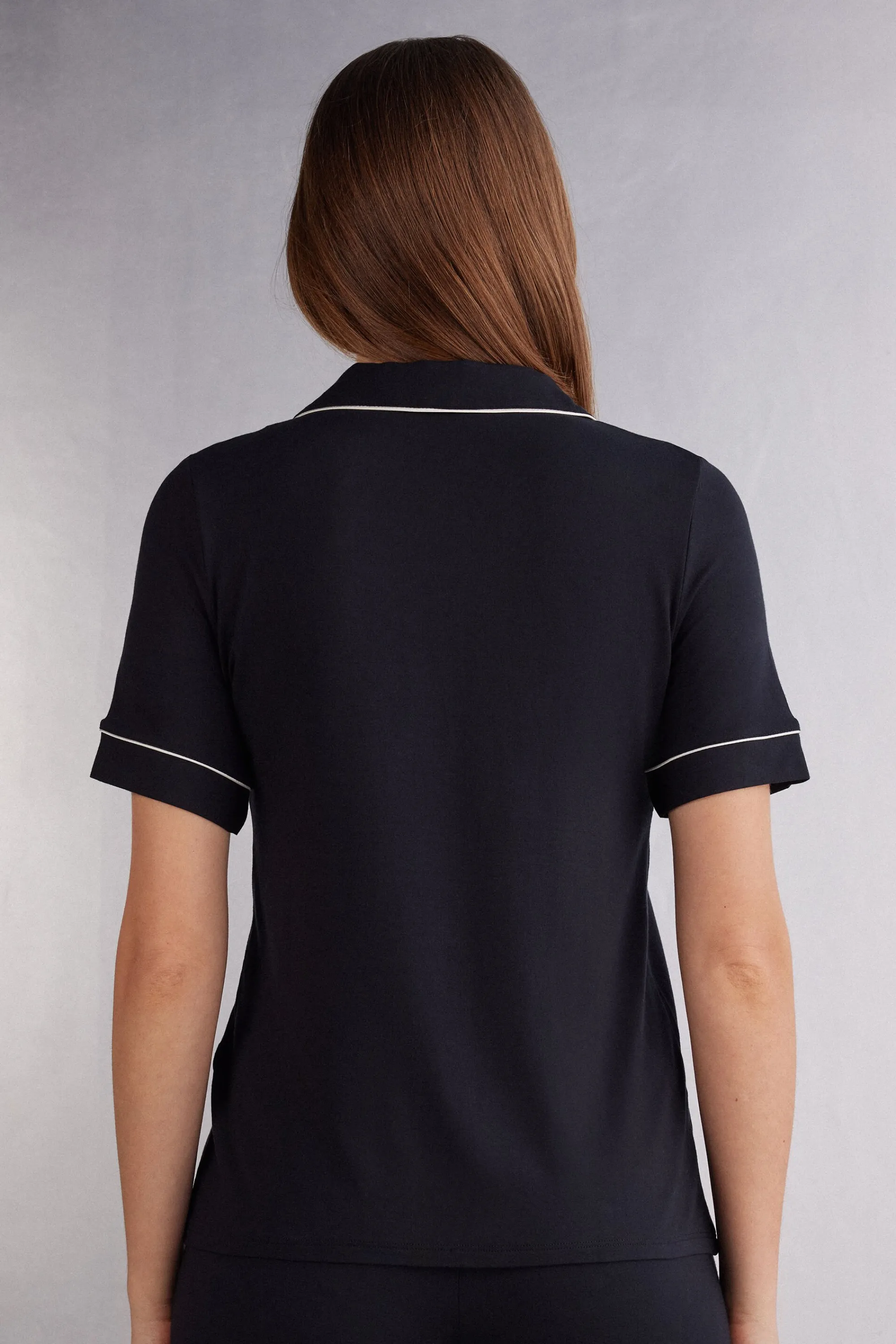 Intimissimi Maglia Manica Corta Aperta Davanti in Modal