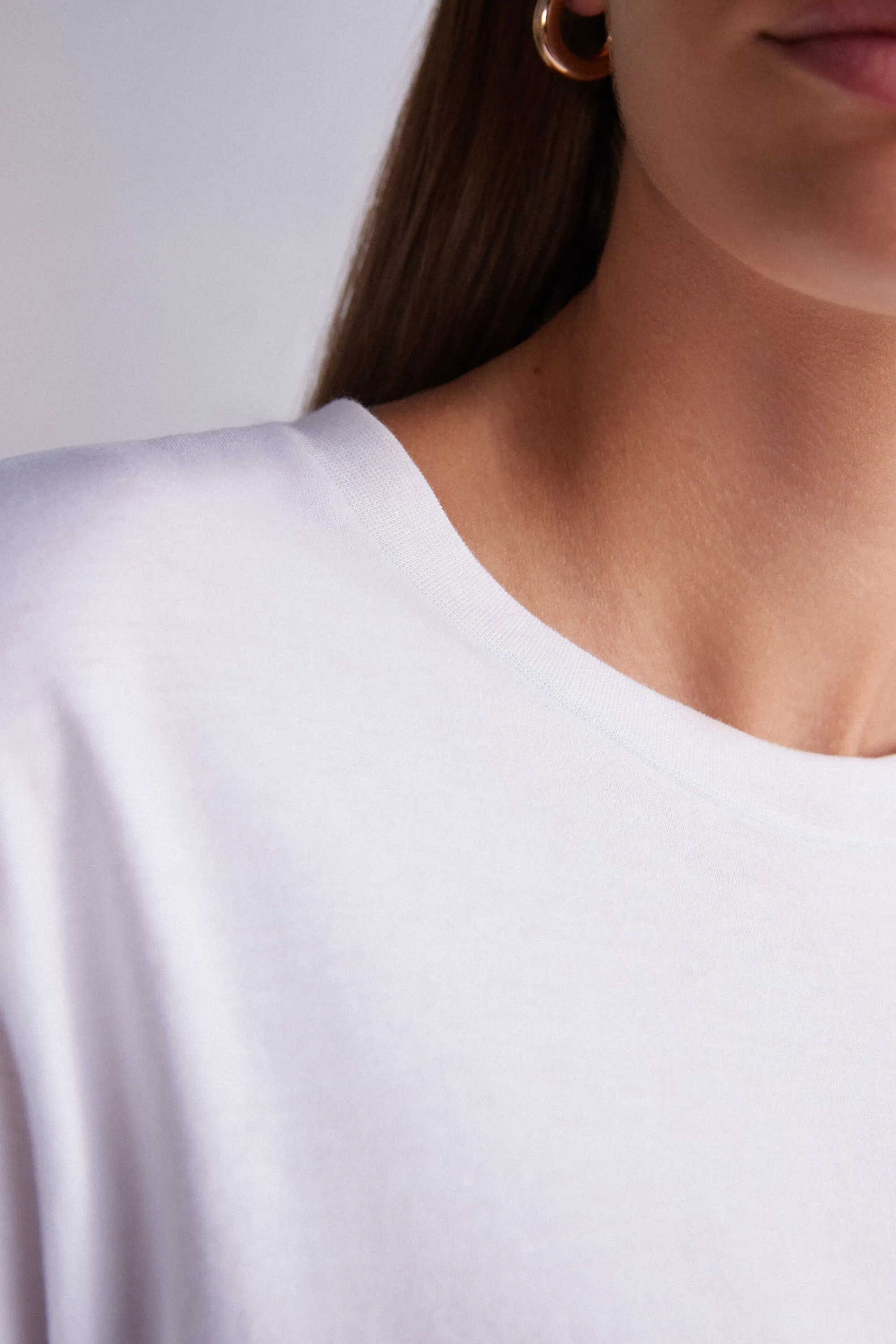 Intimissimi Maglia Manica Corta Boxy Fit in Cotone