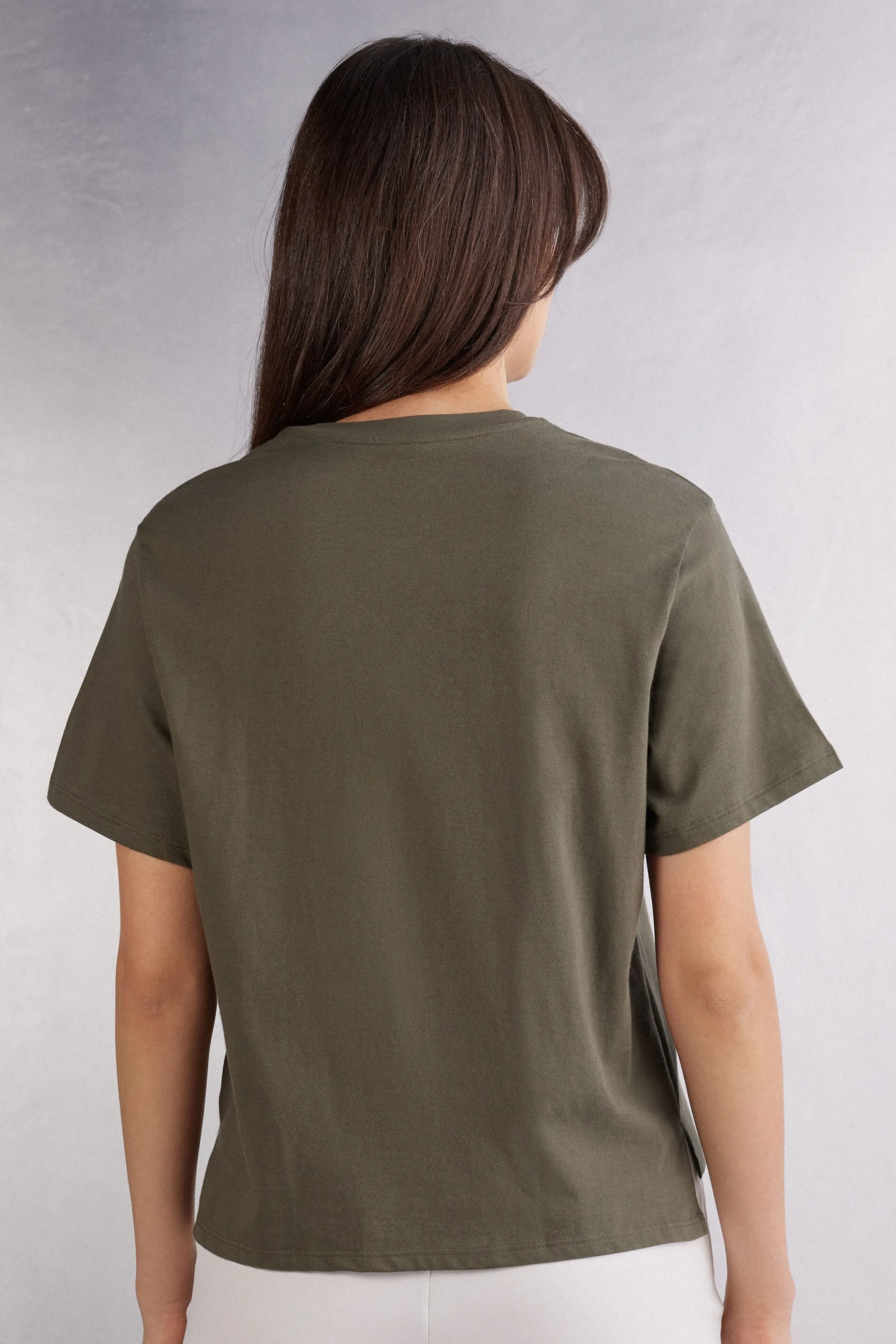 Intimissimi Maglia Manica Corta Boxy Fit in Cotone