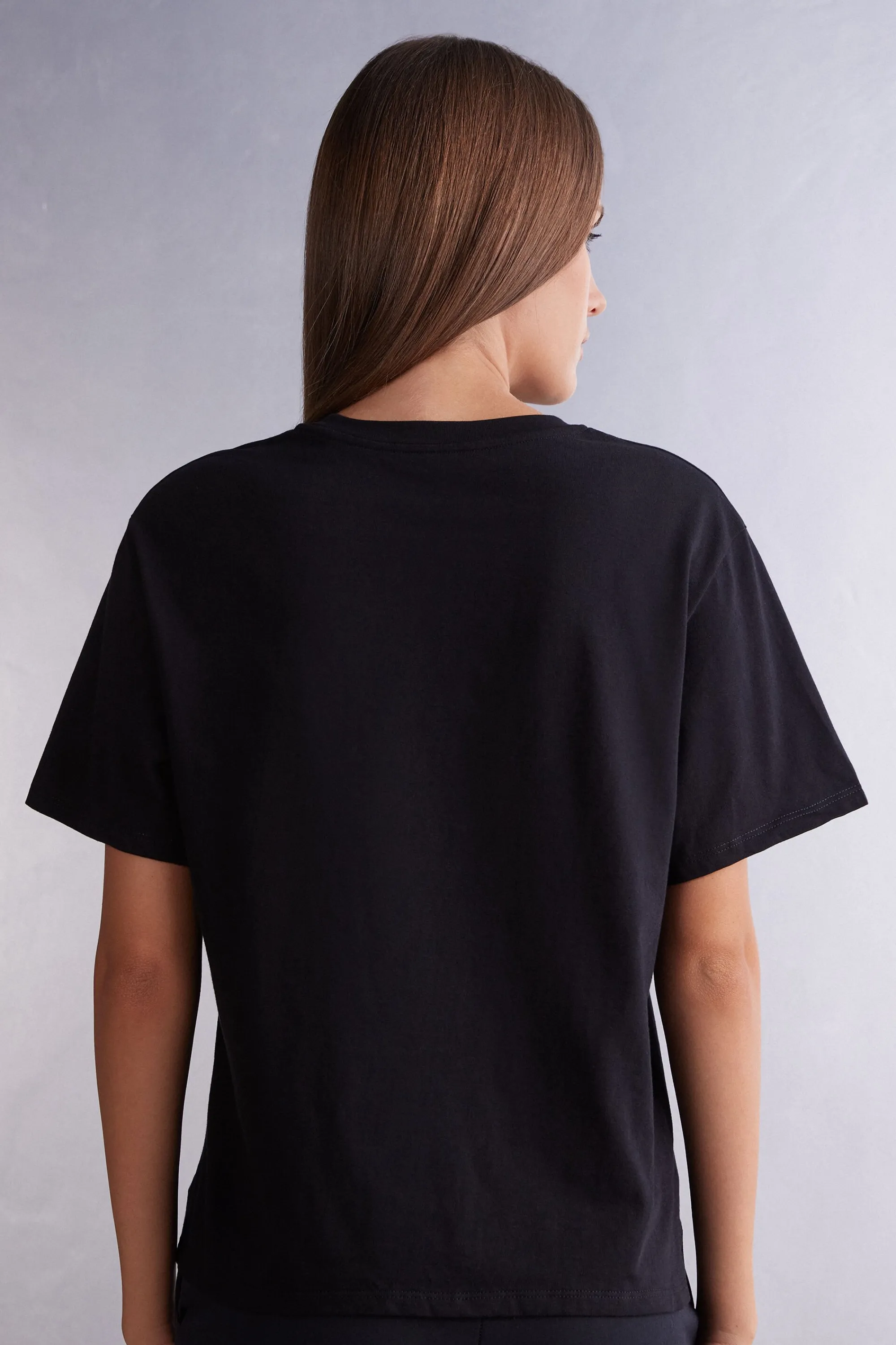 Intimissimi Maglia Manica Corta Boxy Fit in Cotone