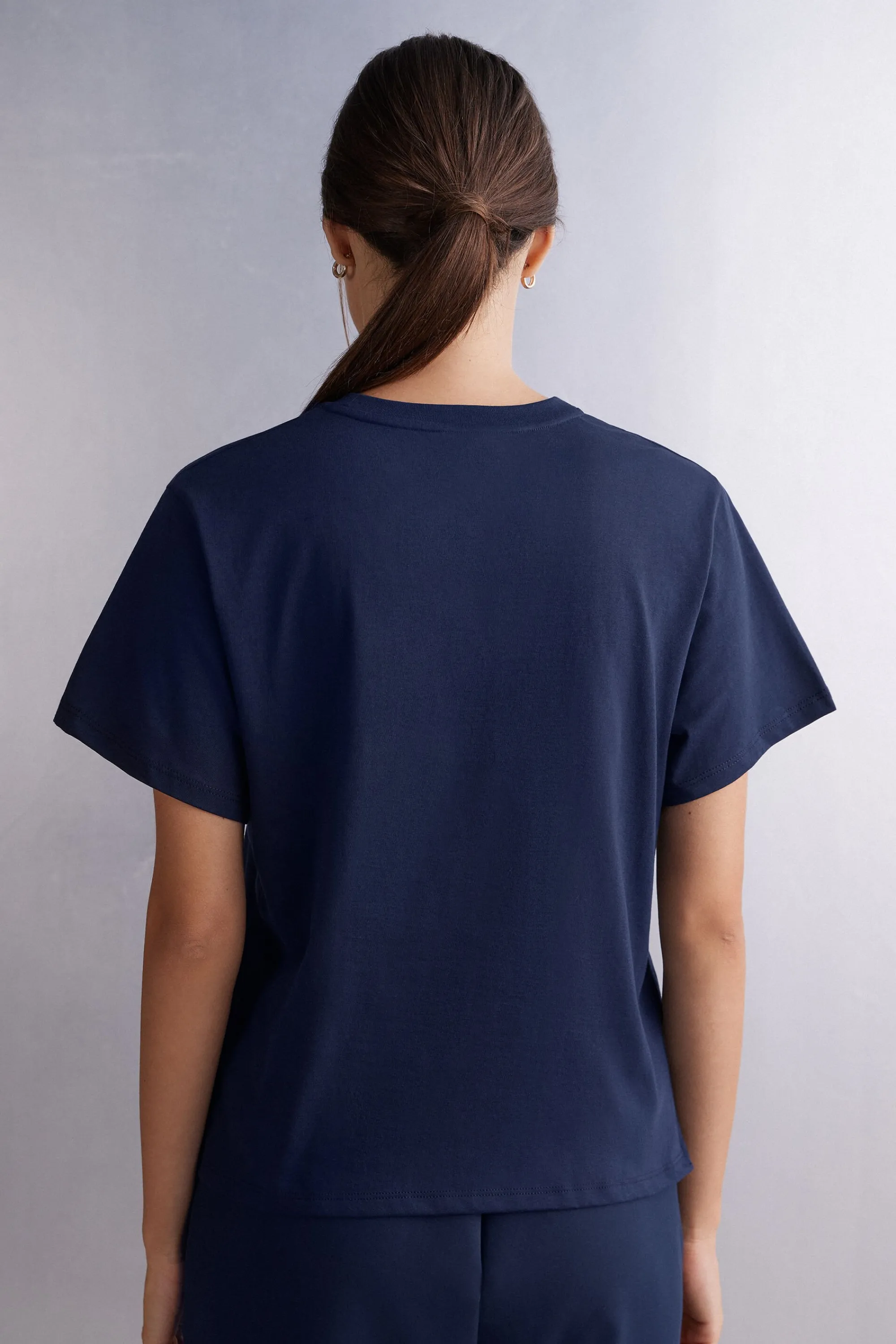 Intimissimi Maglia Manica Corta Boxy Fit in Cotone