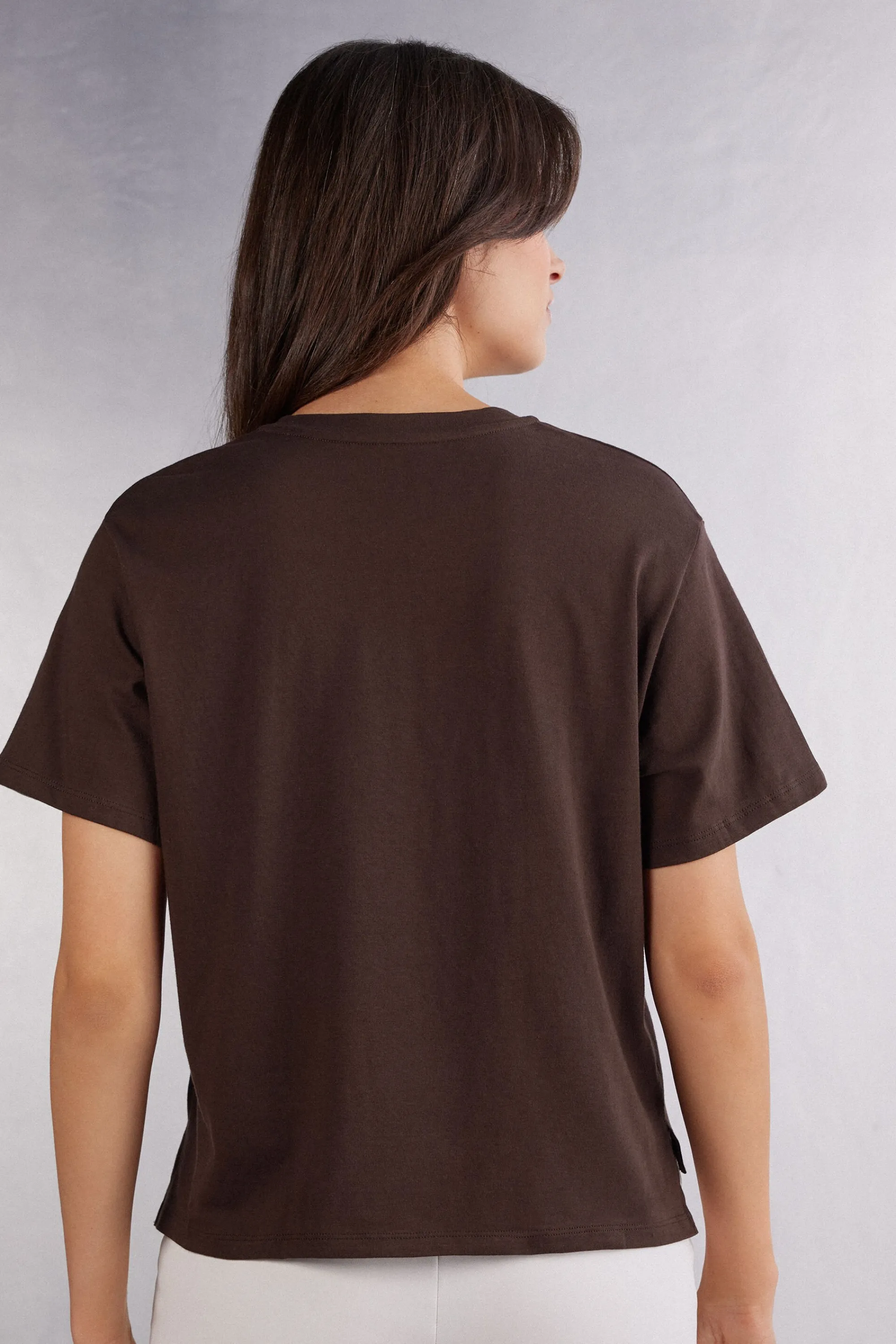 Intimissimi Maglia Manica Corta Boxy Fit in Cotone