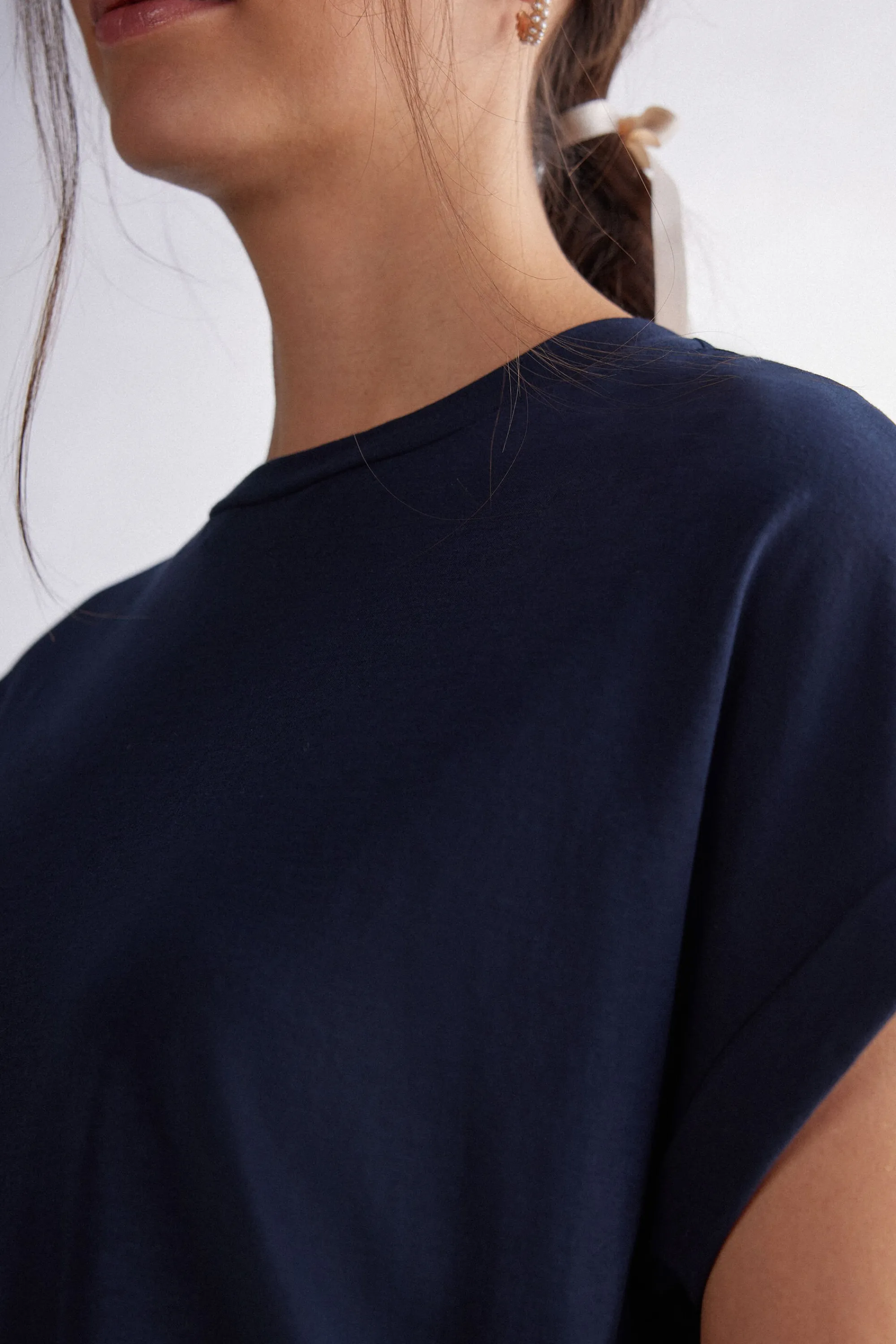 Intimissimi Maglia Manica Corta con Risvolto in Cotone Ultrafresh