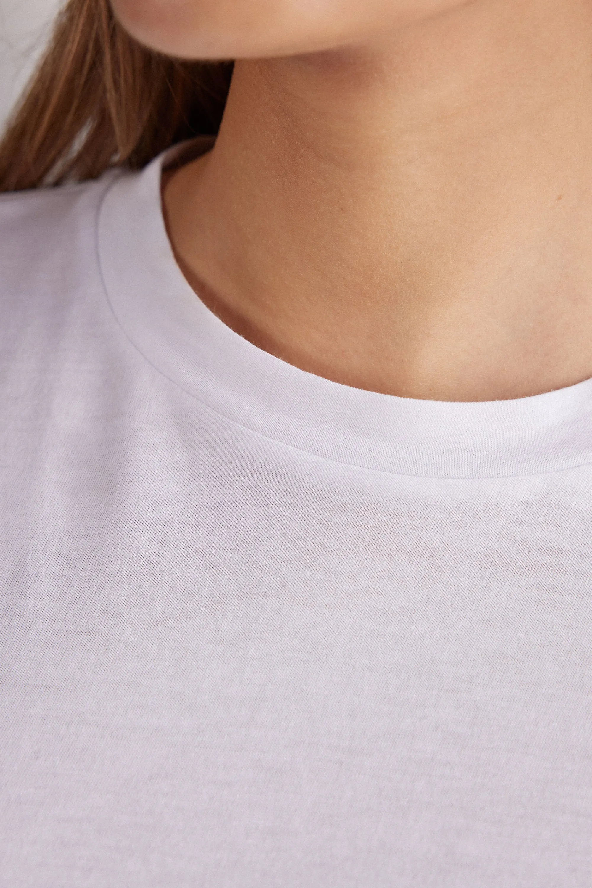 Intimissimi Maglia Manica Corta con Risvolto in Cotone Ultrafresh