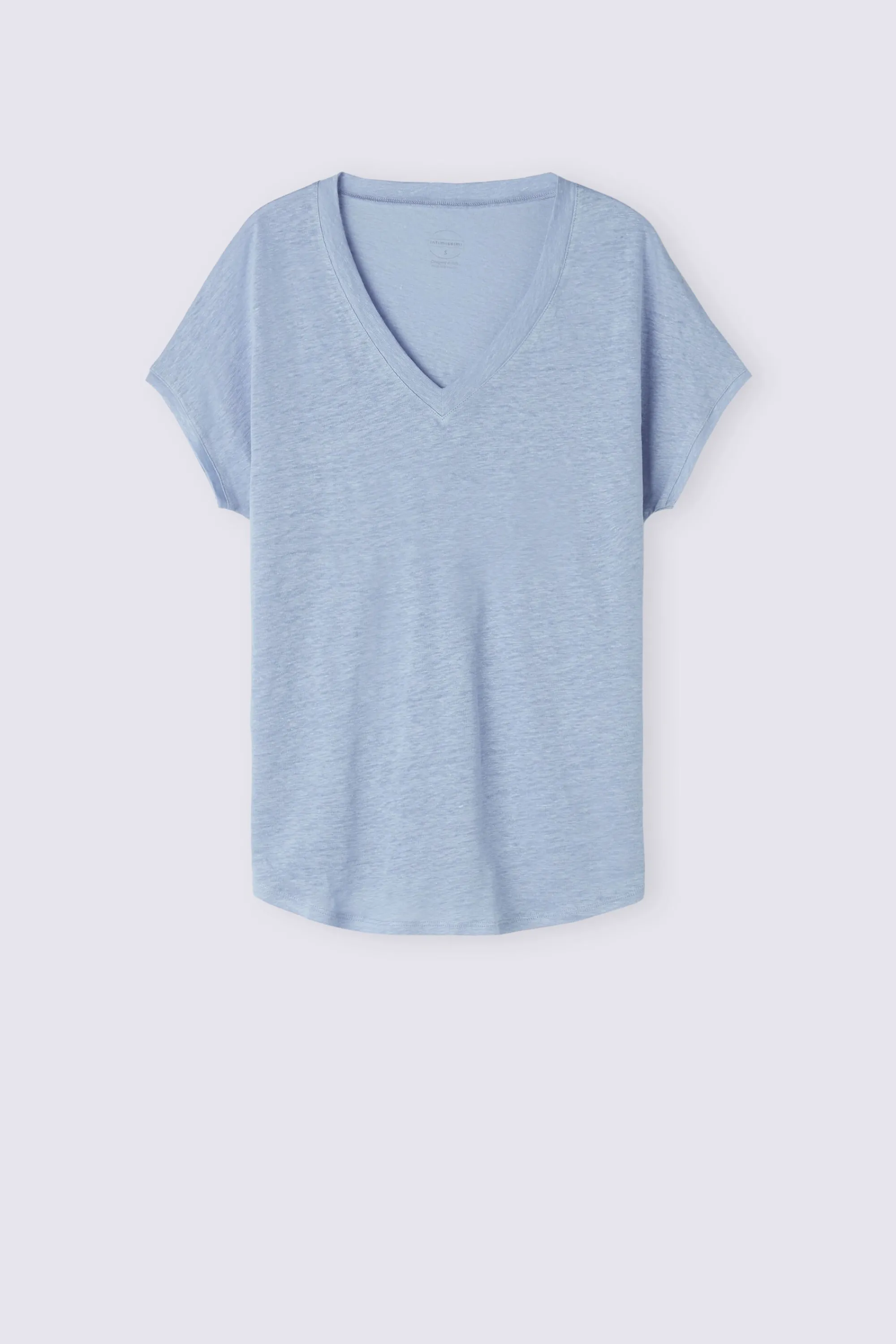 Intimissimi Maglia Manica Corta con Scollo a V in Lino