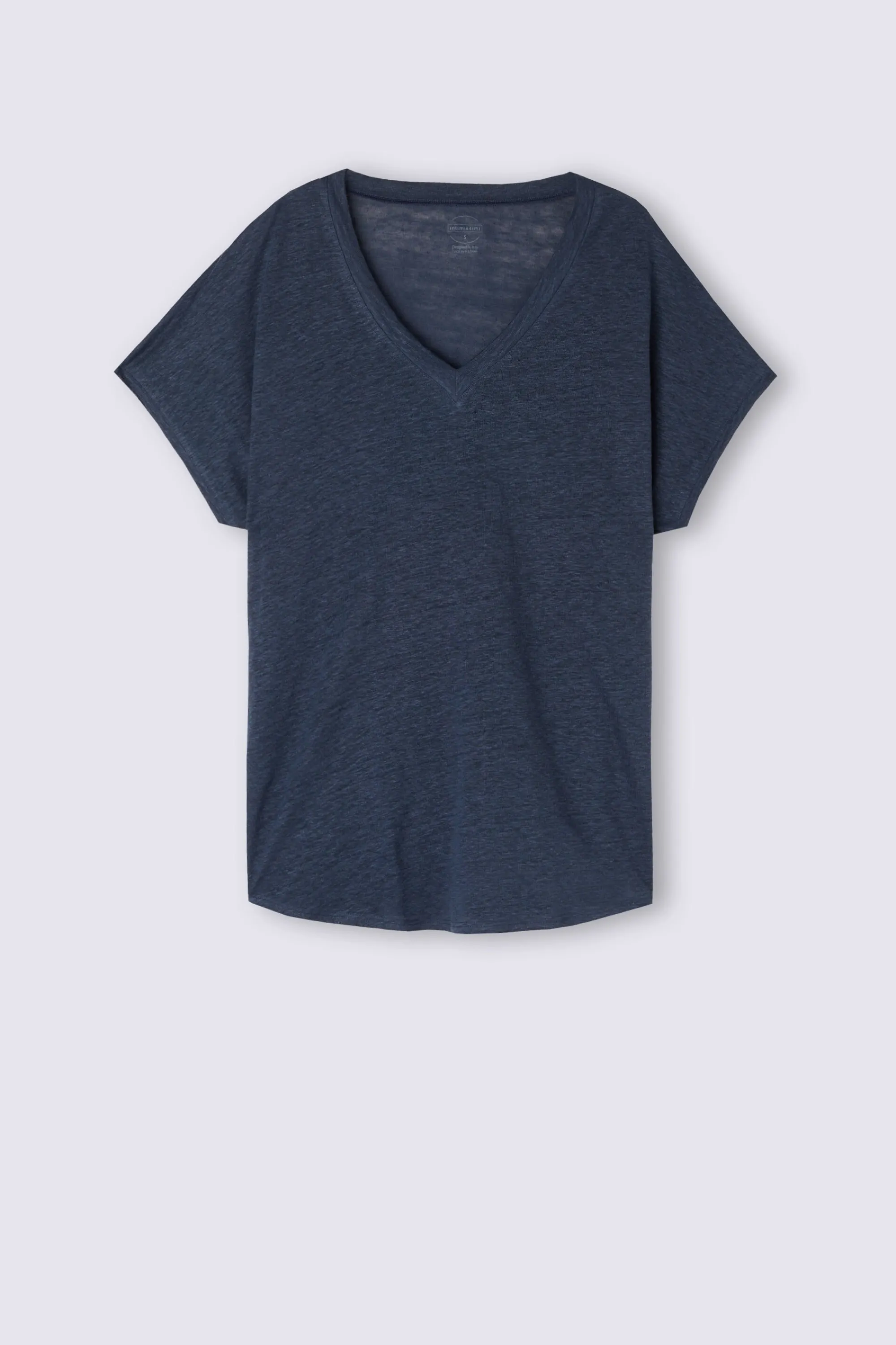 Intimissimi Maglia Manica Corta con Scollo a V in Lino