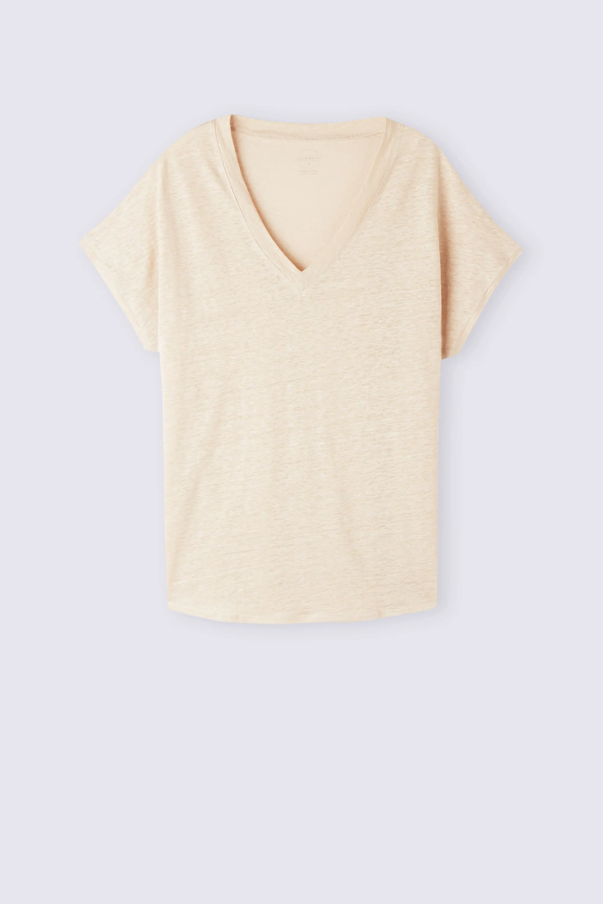 Intimissimi Maglia Manica Corta con Scollo a V in Lino