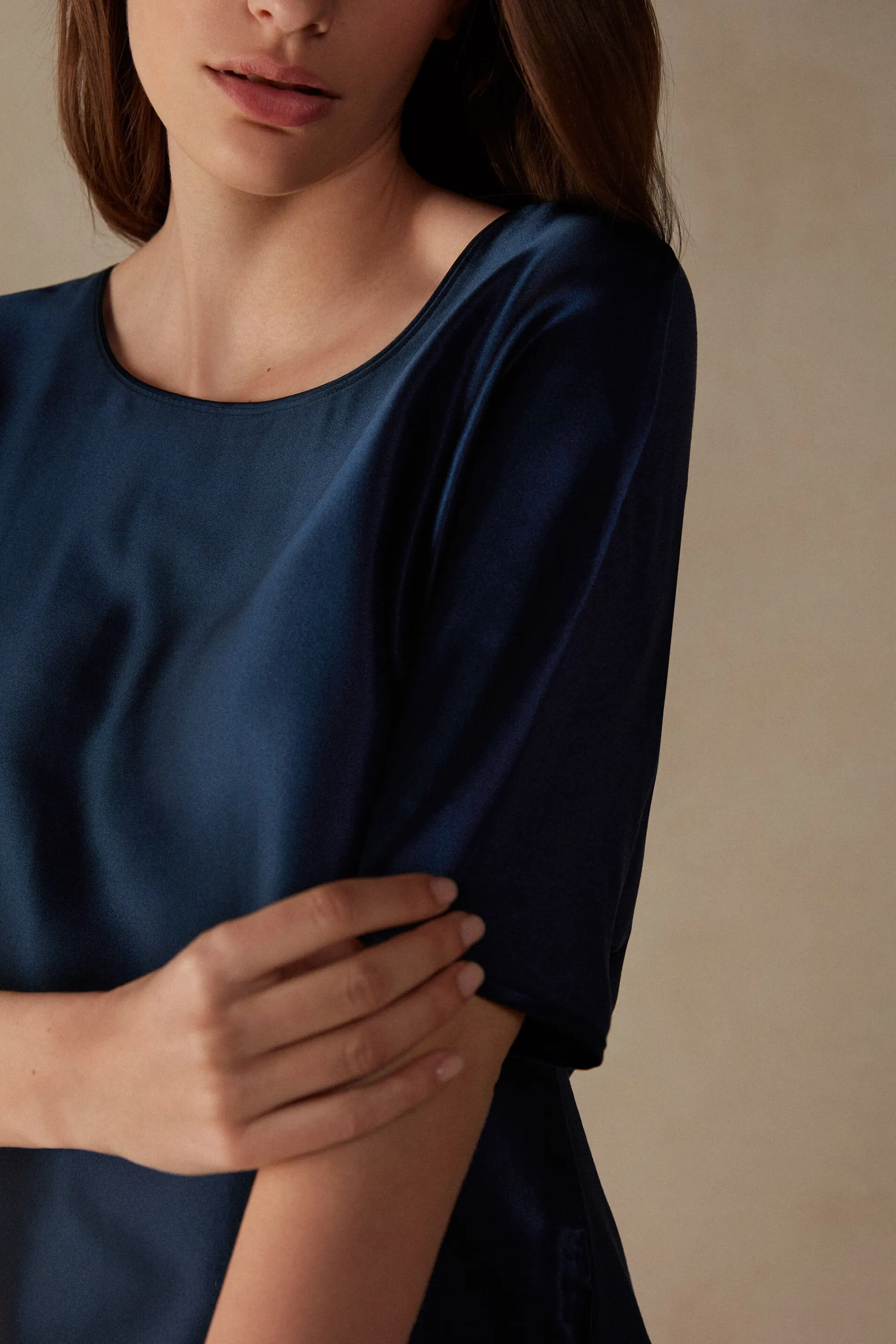 Intimissimi Maglia Manica Corta in Seta e Modal