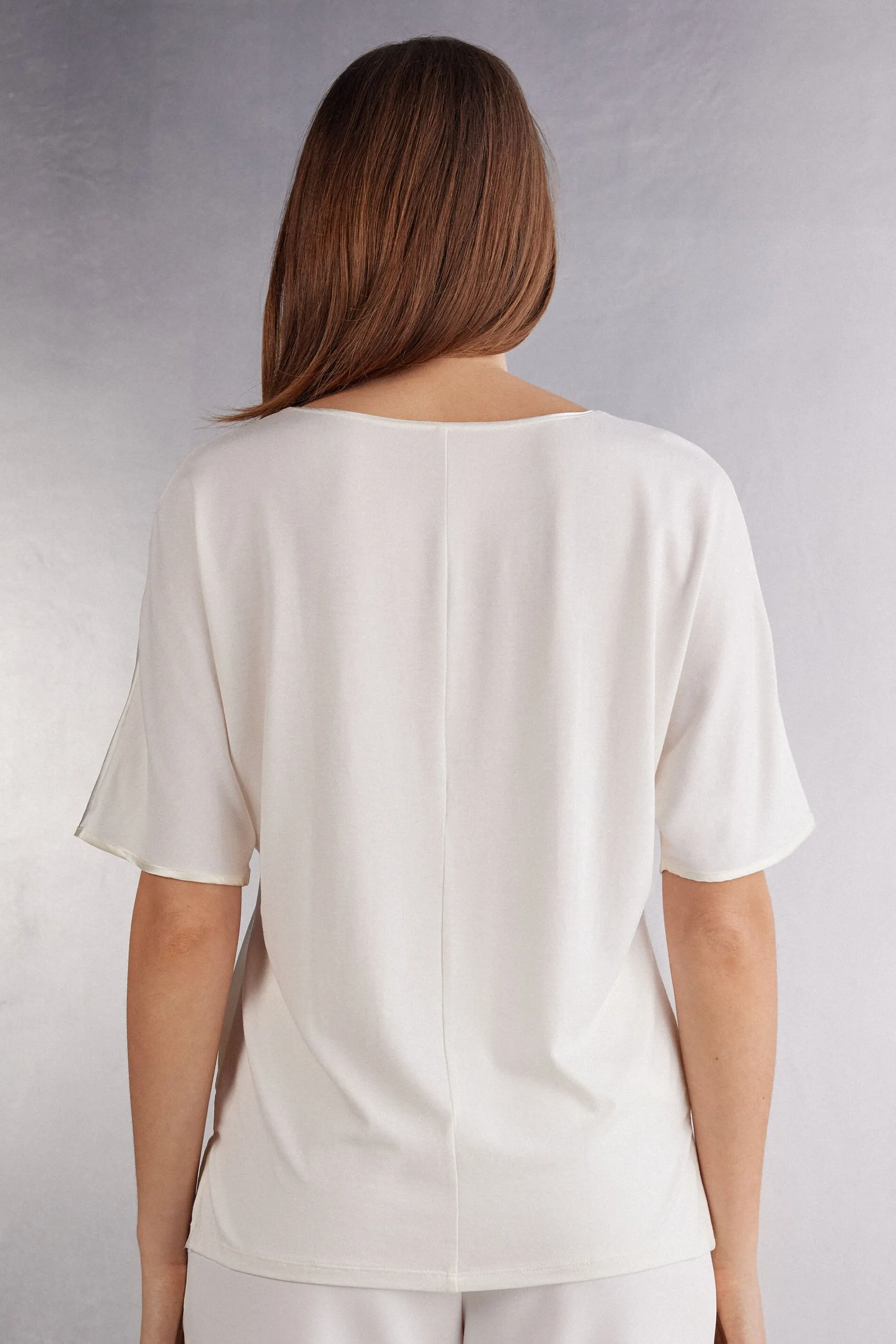 Intimissimi Maglia Manica Corta in Seta e Modal