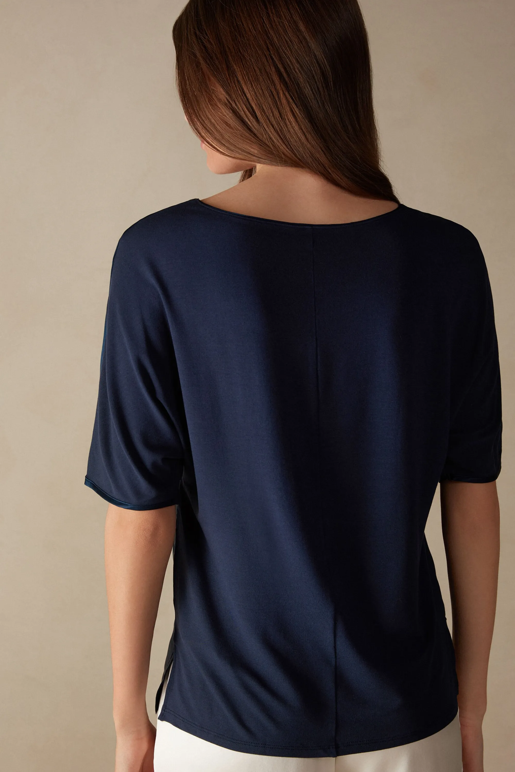 Intimissimi Maglia Manica Corta in Seta e Modal
