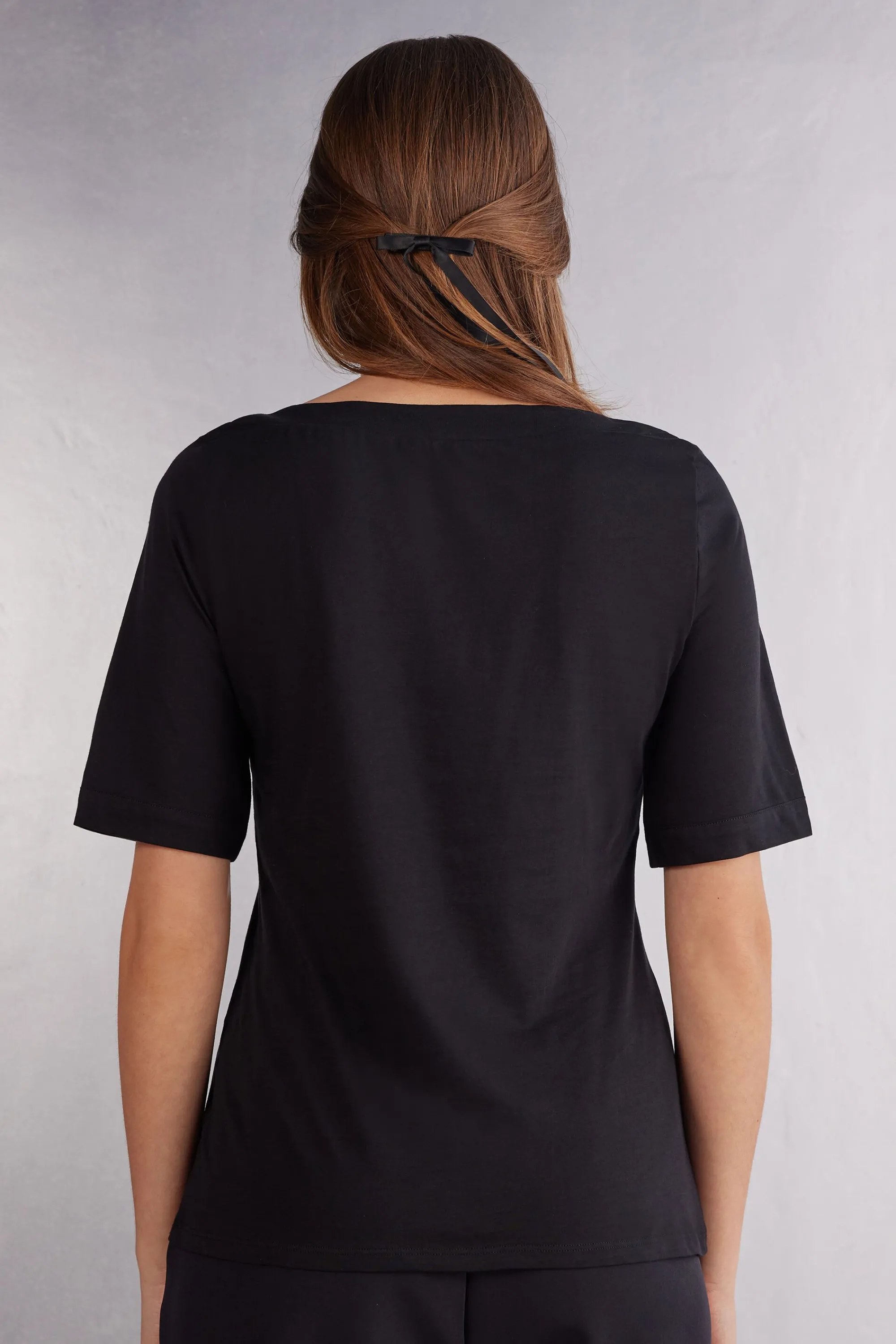 Intimissimi Maglia Manica Corta Scollo a Barchetta in Cotone Ultrafresh