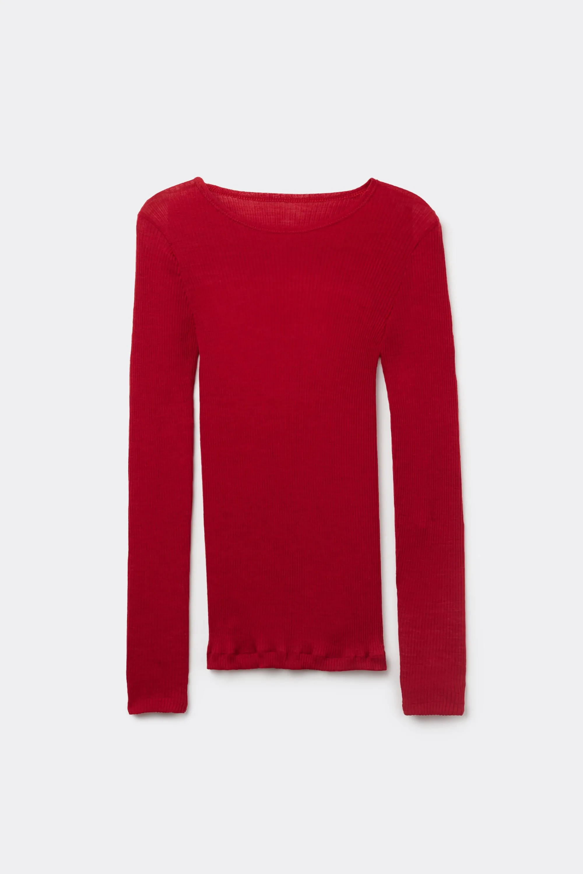 Intimissimi Maglia Manica Lunga a Girocollo Ampio in Lana e Seta