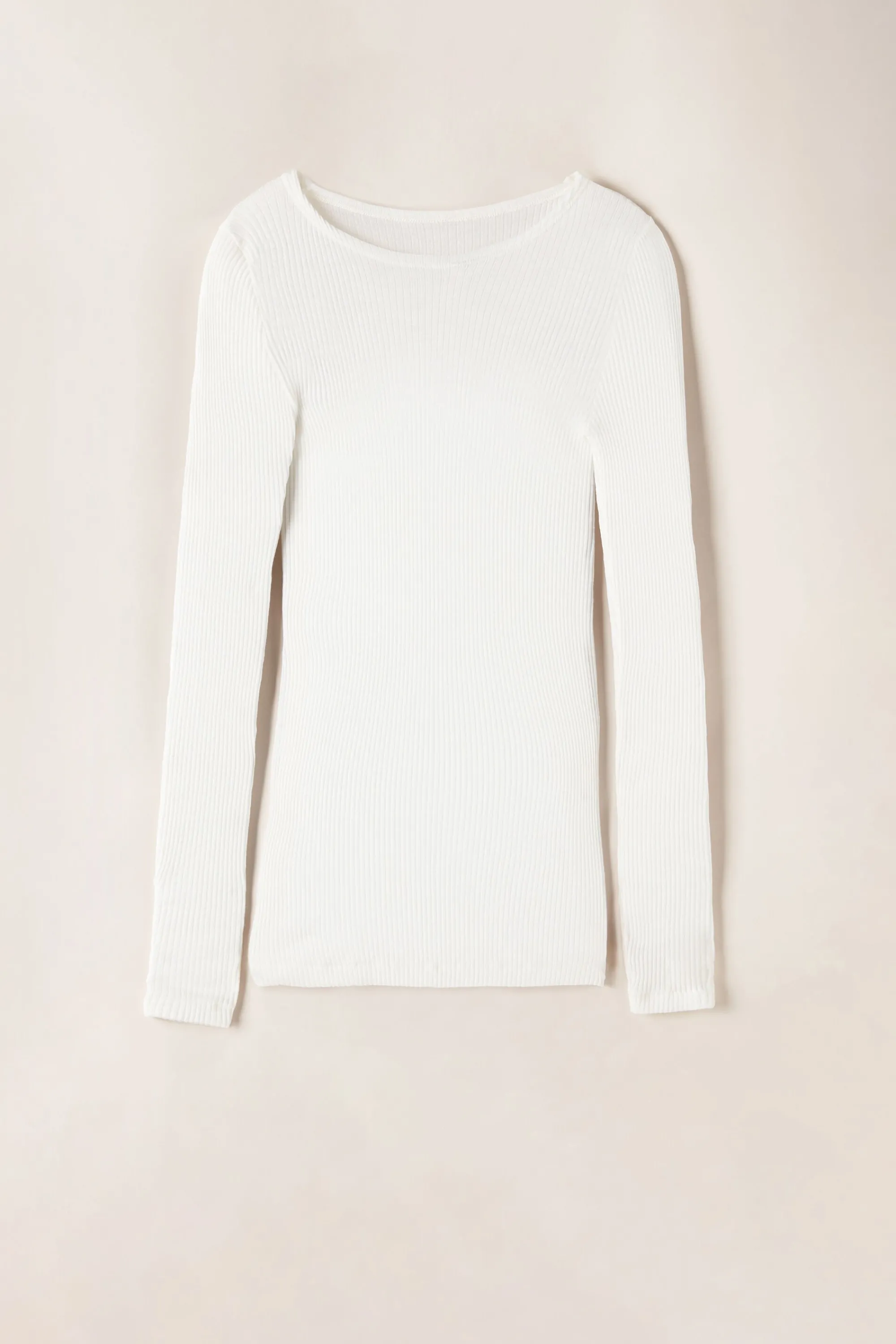 Intimissimi Maglia Manica Lunga a Girocollo Ampio in Lana e Seta