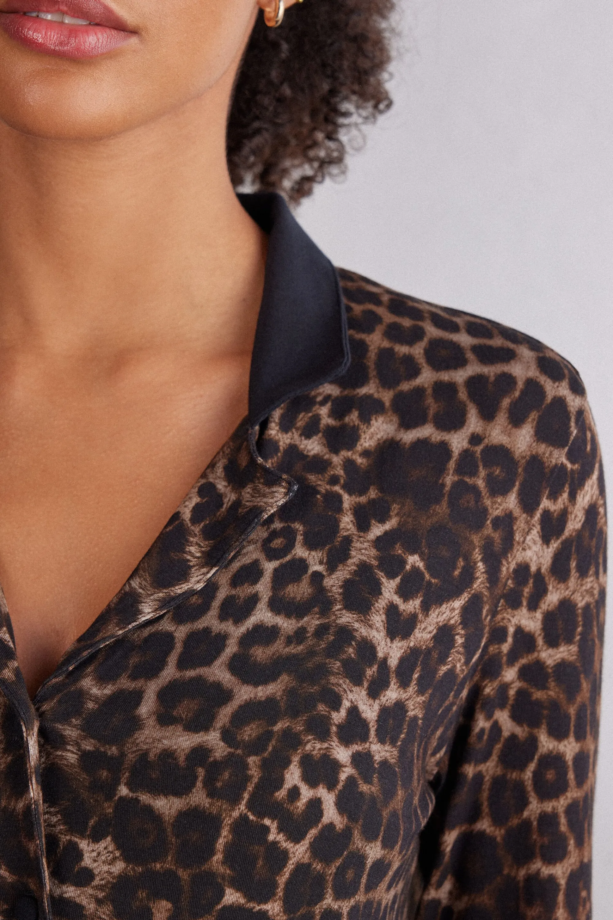 Intimissimi Maglia Manica Lunga Aperta Davanti Modal Luxurious Leopard