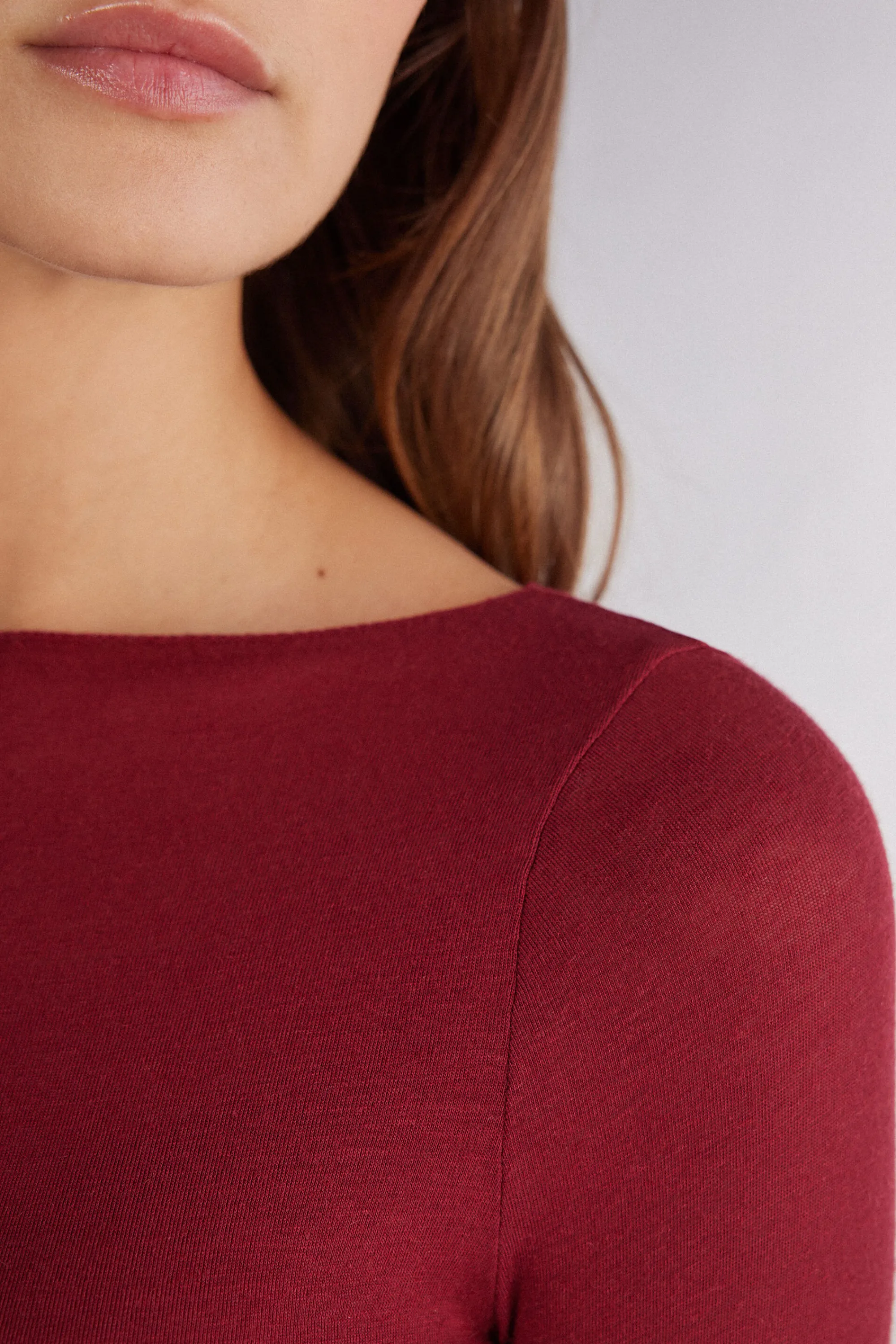 Intimissimi Maglia Manica Lunga in Modal con Cashmere e Scollo a Barchetta