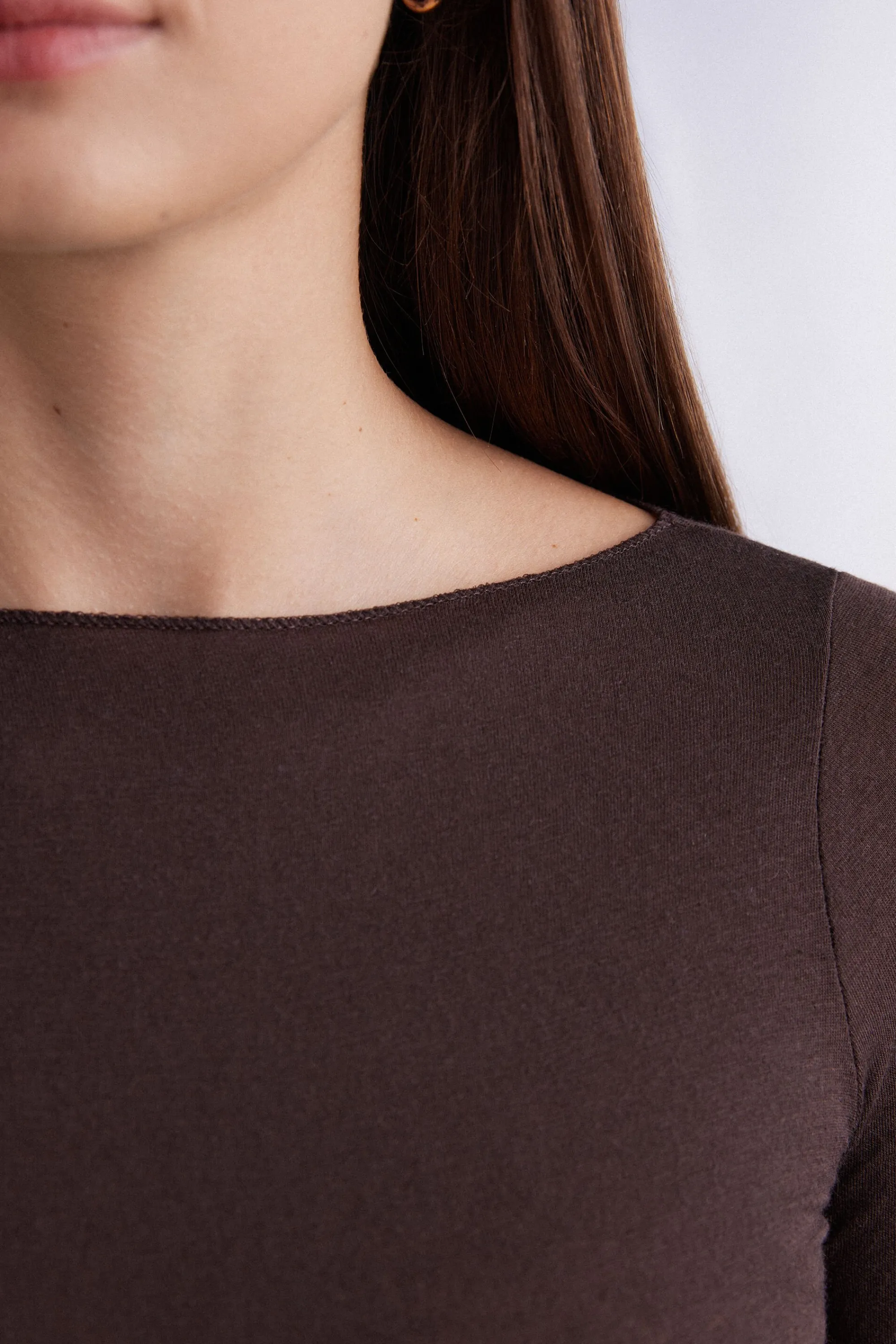 Intimissimi Maglia Manica Lunga in Modal con Cashmere e Scollo a Barchetta