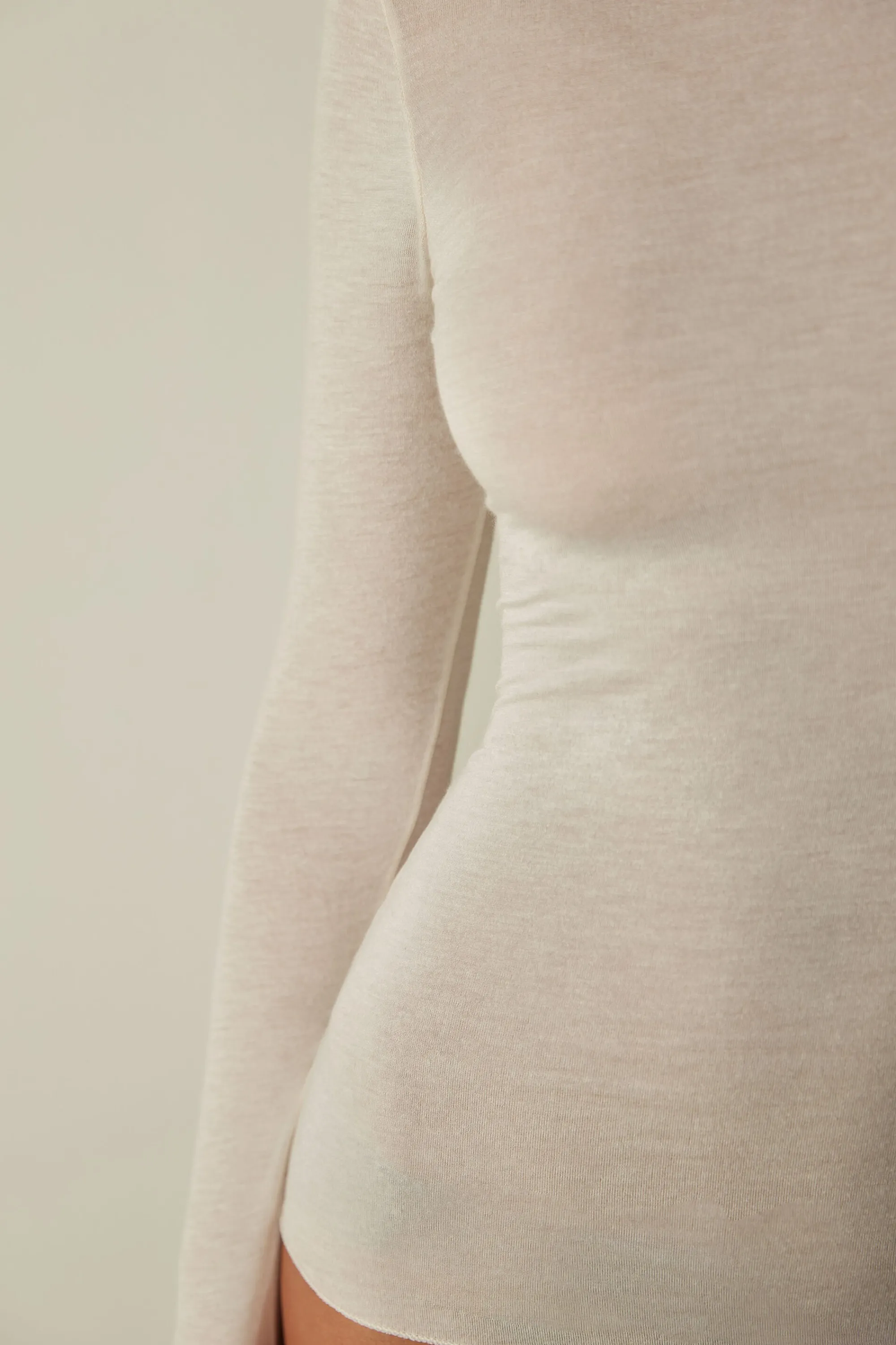 Intimissimi Maglia Manica Lunga in Modal con Cashmere e Scollo a Barchetta