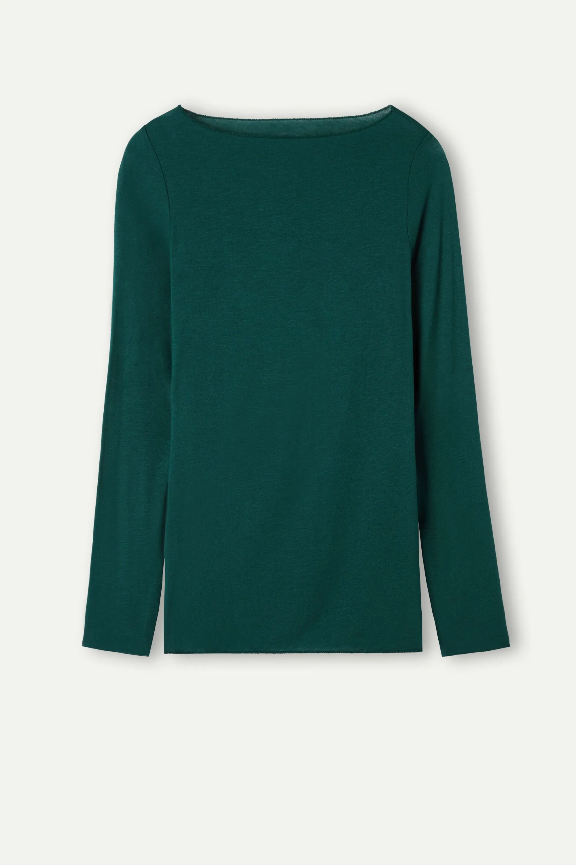 Intimissimi Maglia Manica Lunga in Modal con Cashmere e Scollo a Barchetta