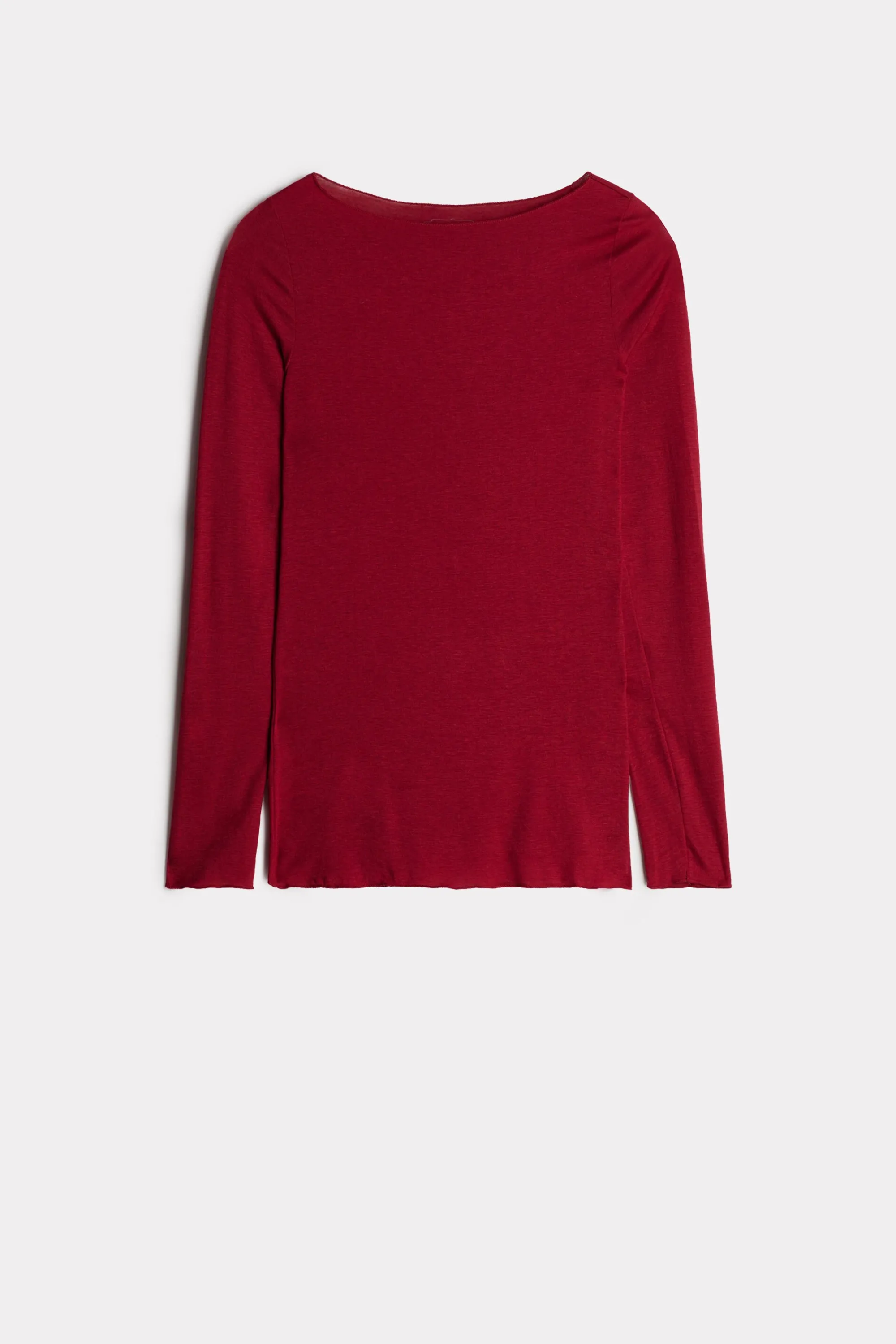 Intimissimi Maglia Manica Lunga in Modal con Cashmere e Scollo a Barchetta