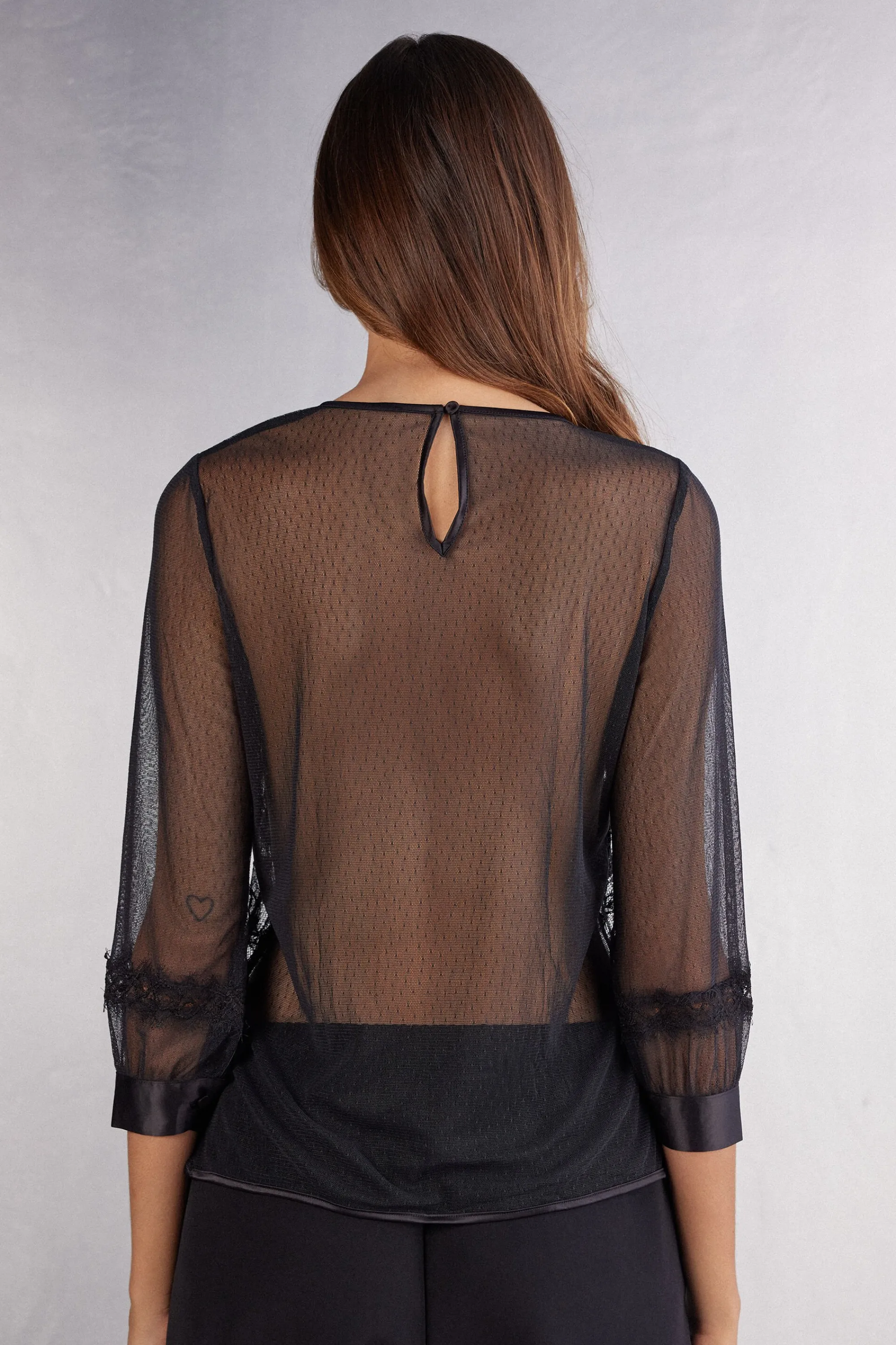 Intimissimi Maglia Manica Lunga Pizzo e Tulle Her Beauty