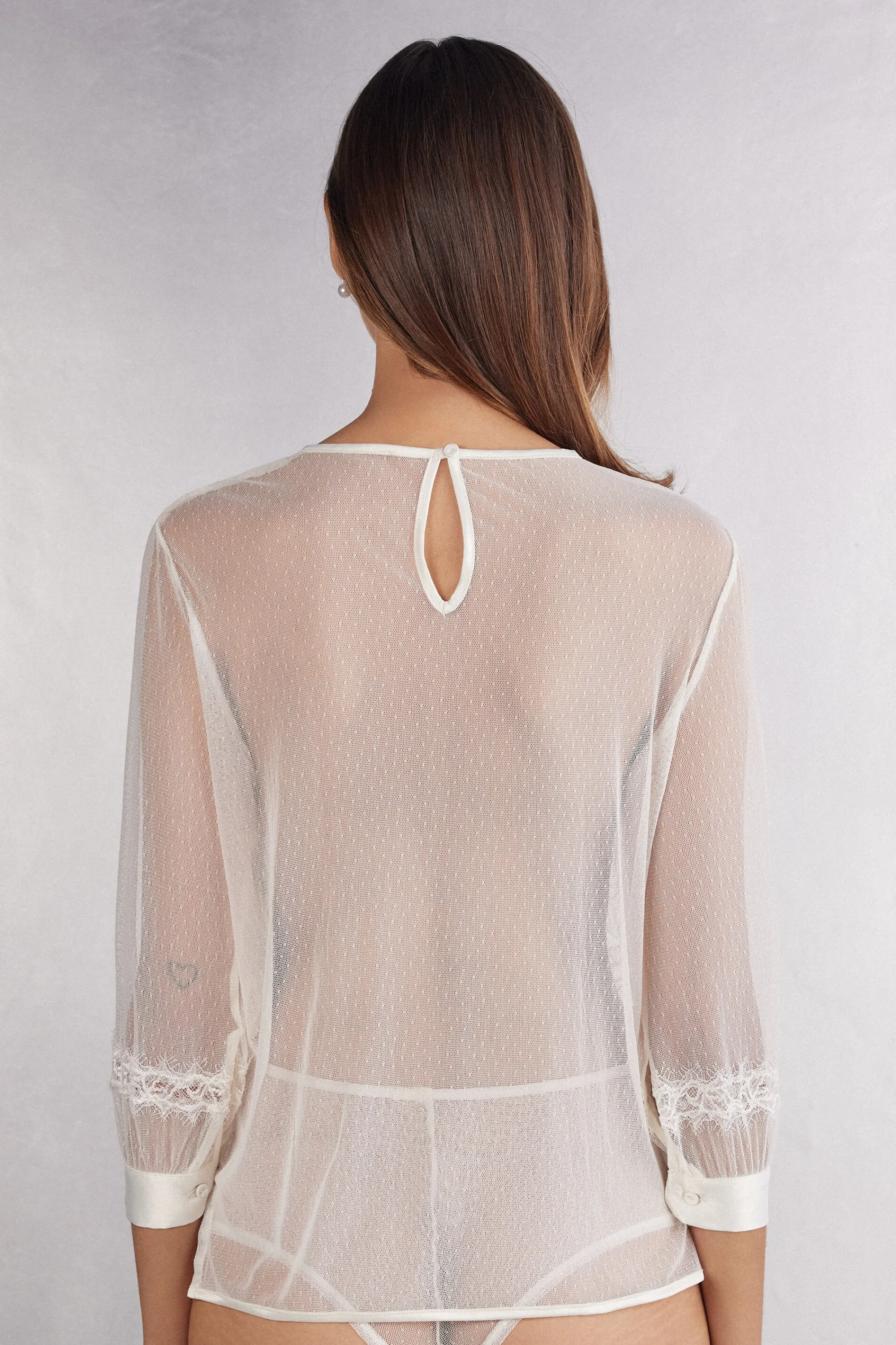 Intimissimi Maglia Manica Lunga Pizzo e Tulle Her Beauty