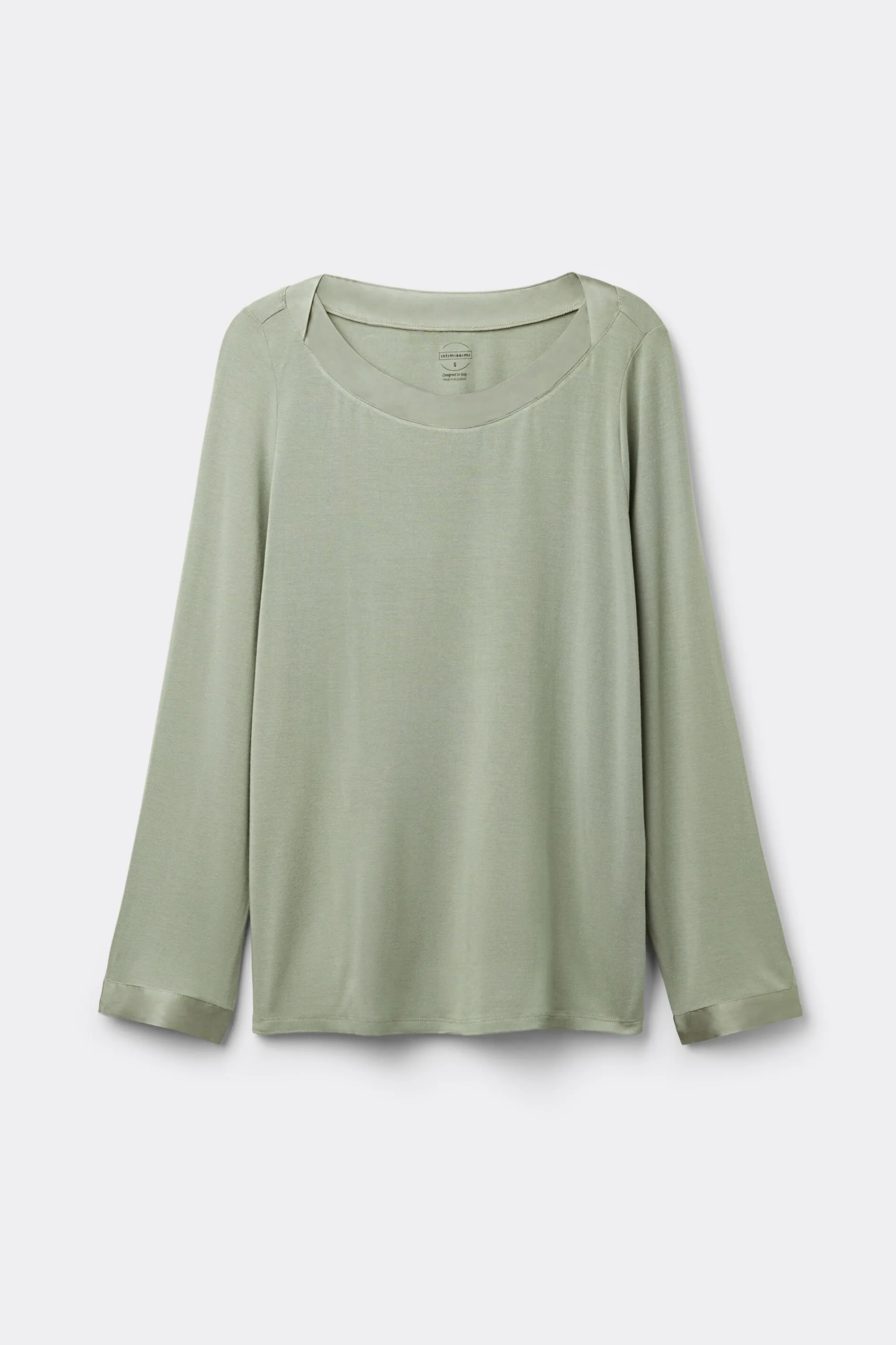 Intimissimi Maglia Manica Lunga Scollo a Barchetta in Modal Satin Details