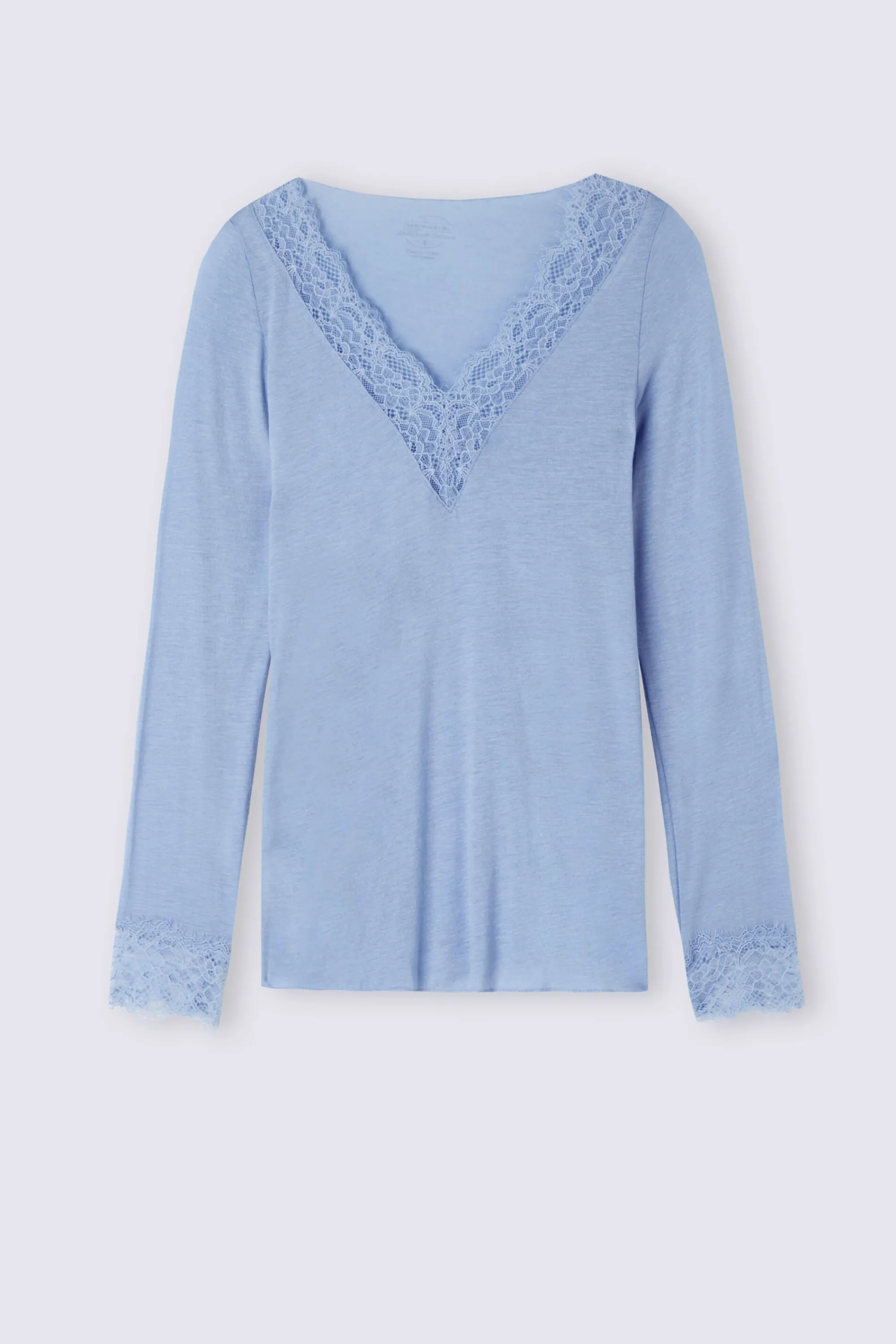 Intimissimi Maglia scollo a V in Modal Cashmere Ultralight e Pizzo