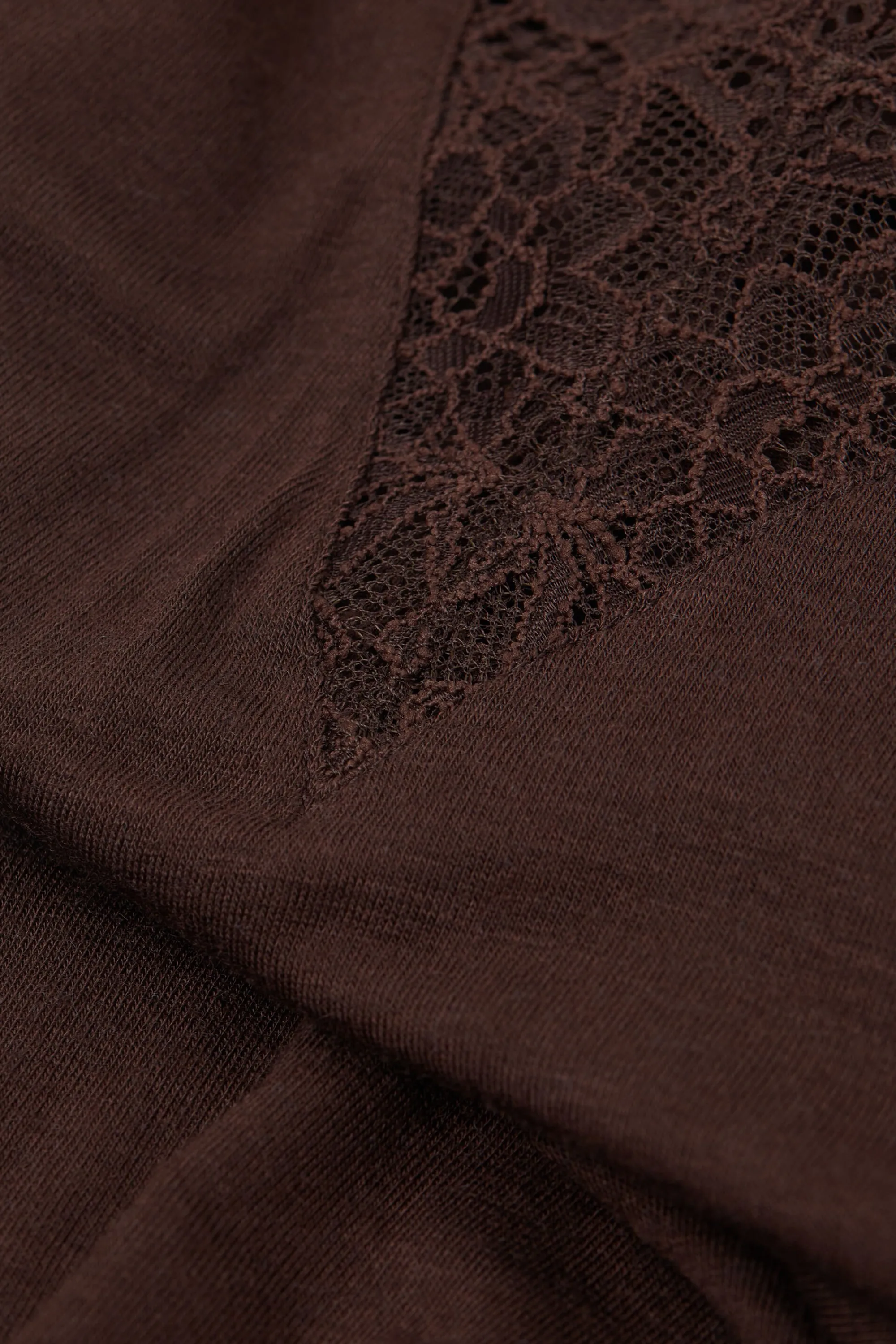 Intimissimi Maglia scollo a V in Modal Cashmere Ultralight e Pizzo