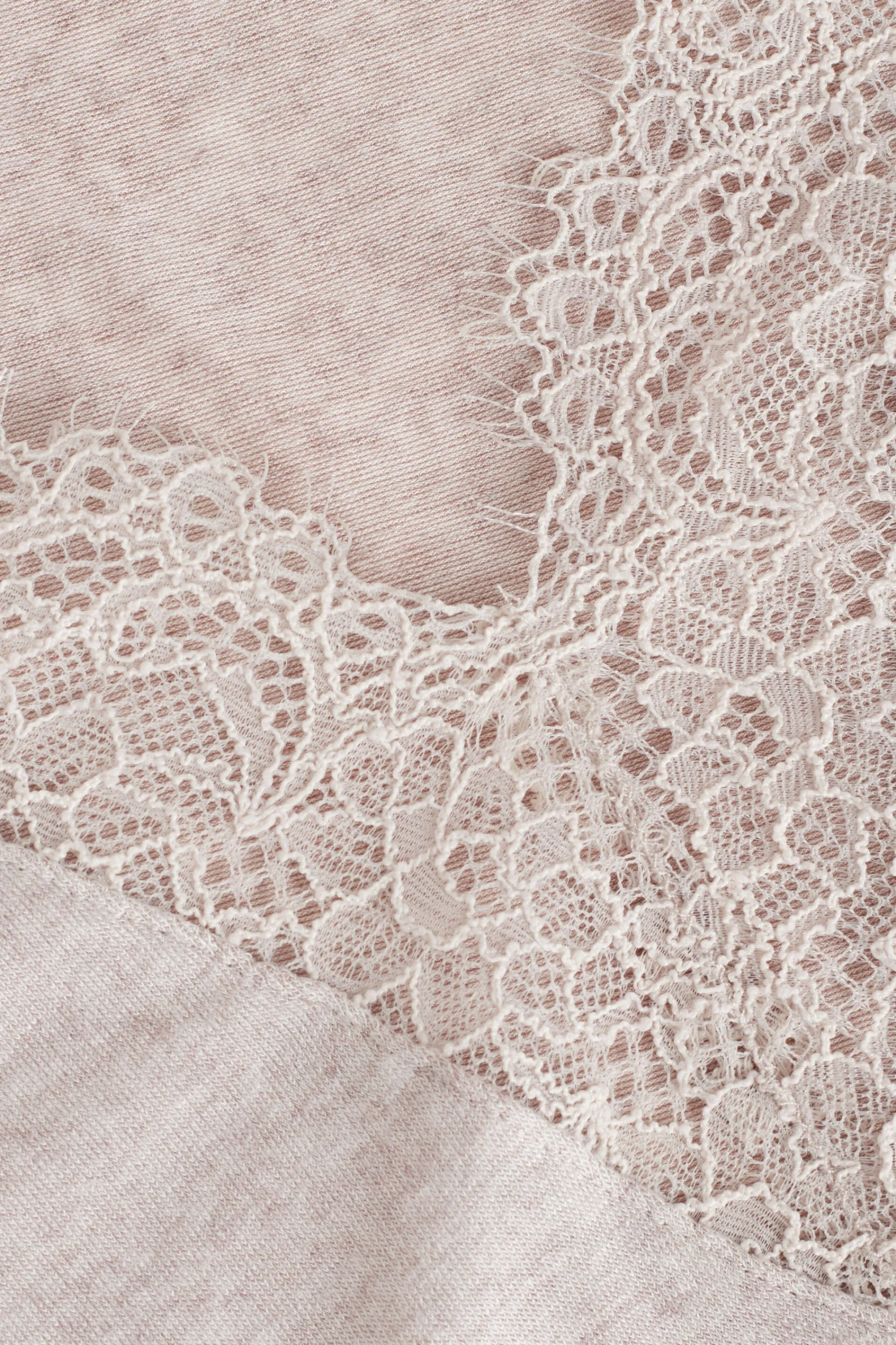 Intimissimi Maglia scollo a V in Modal Cashmere Ultralight e Pizzo