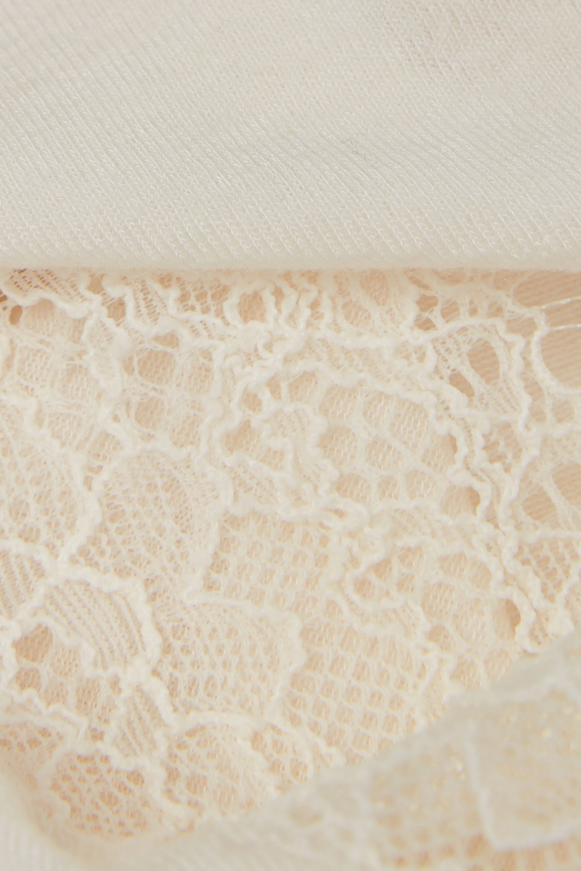 Intimissimi Maglia scollo a V in Modal Cashmere Ultralight e Pizzo