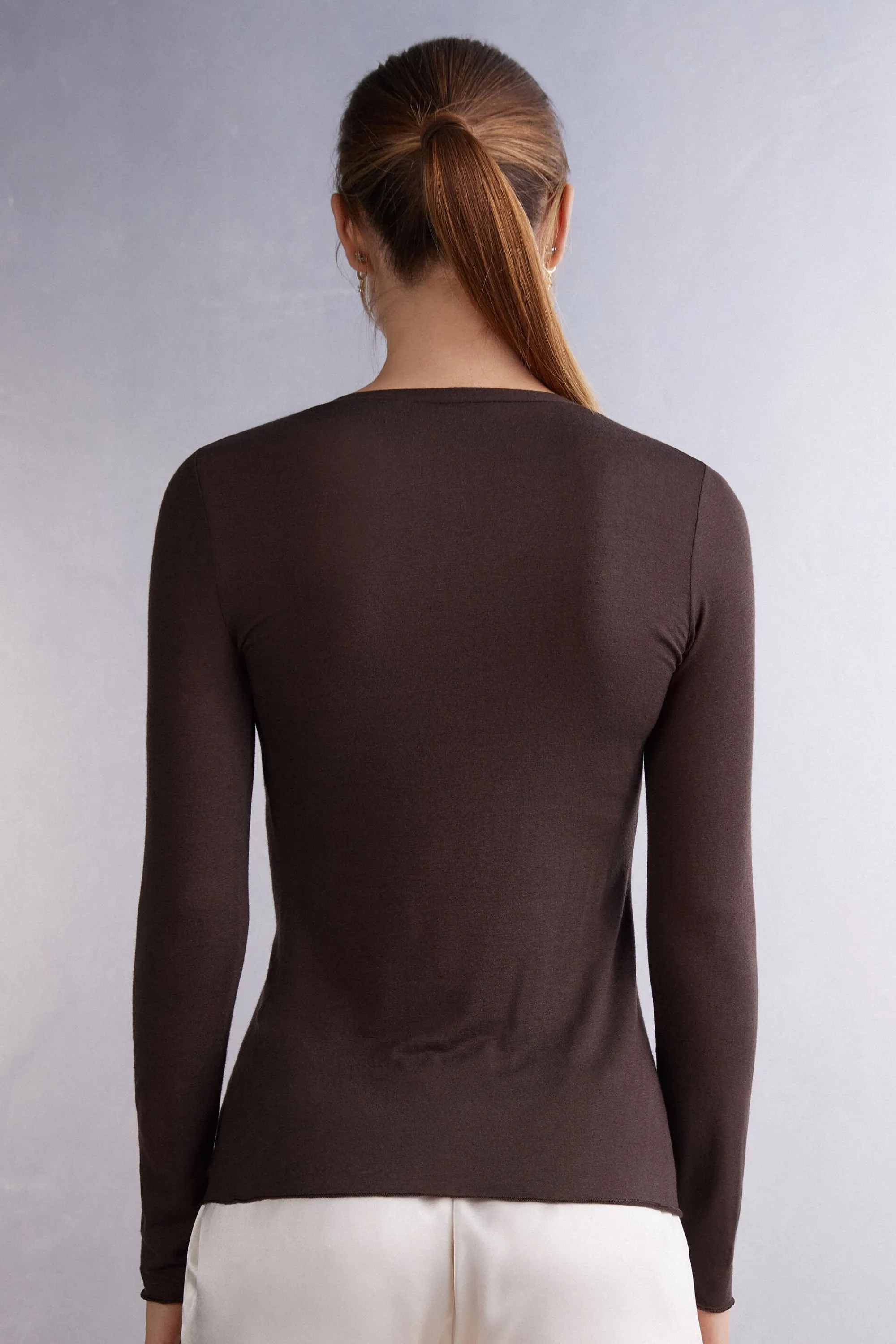 Intimissimi Maglia Scollo a V in Modal Ultralight con Cashmere