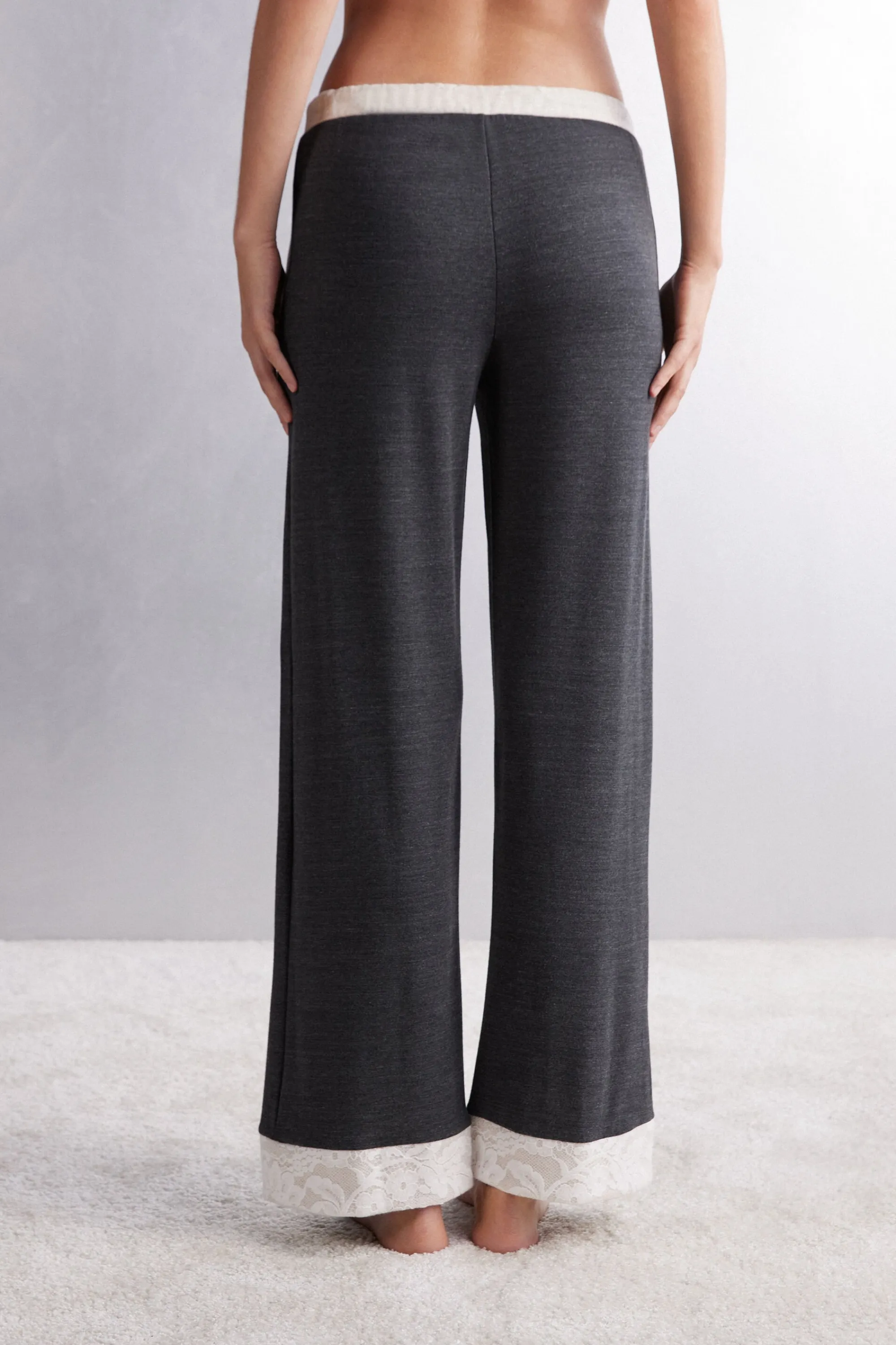 Intimissimi Pantalone Lungo a Palazzo in Modal con Lana Baby It's Cold Outside