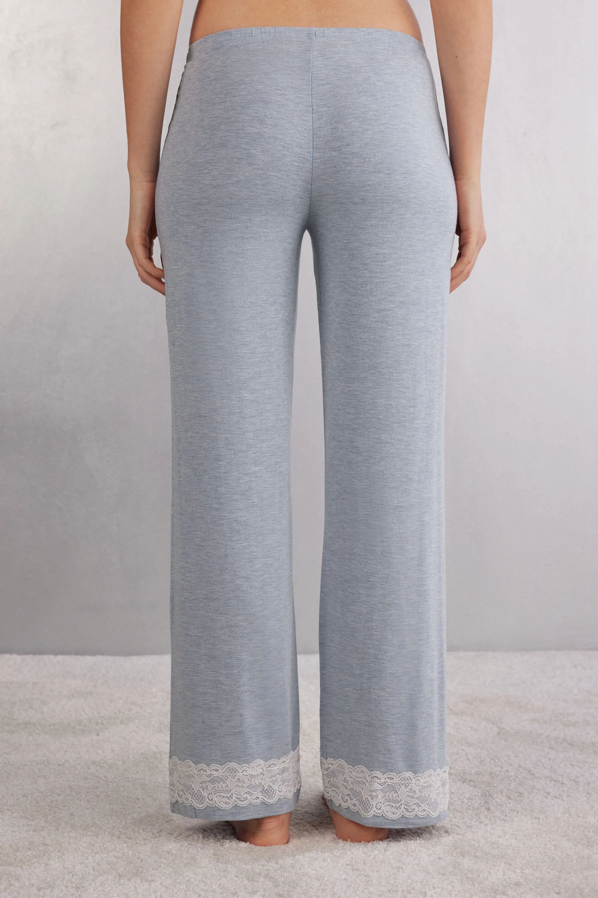 Intimissimi Pantalone Lungo in Modal con Dettagli in Pizzo