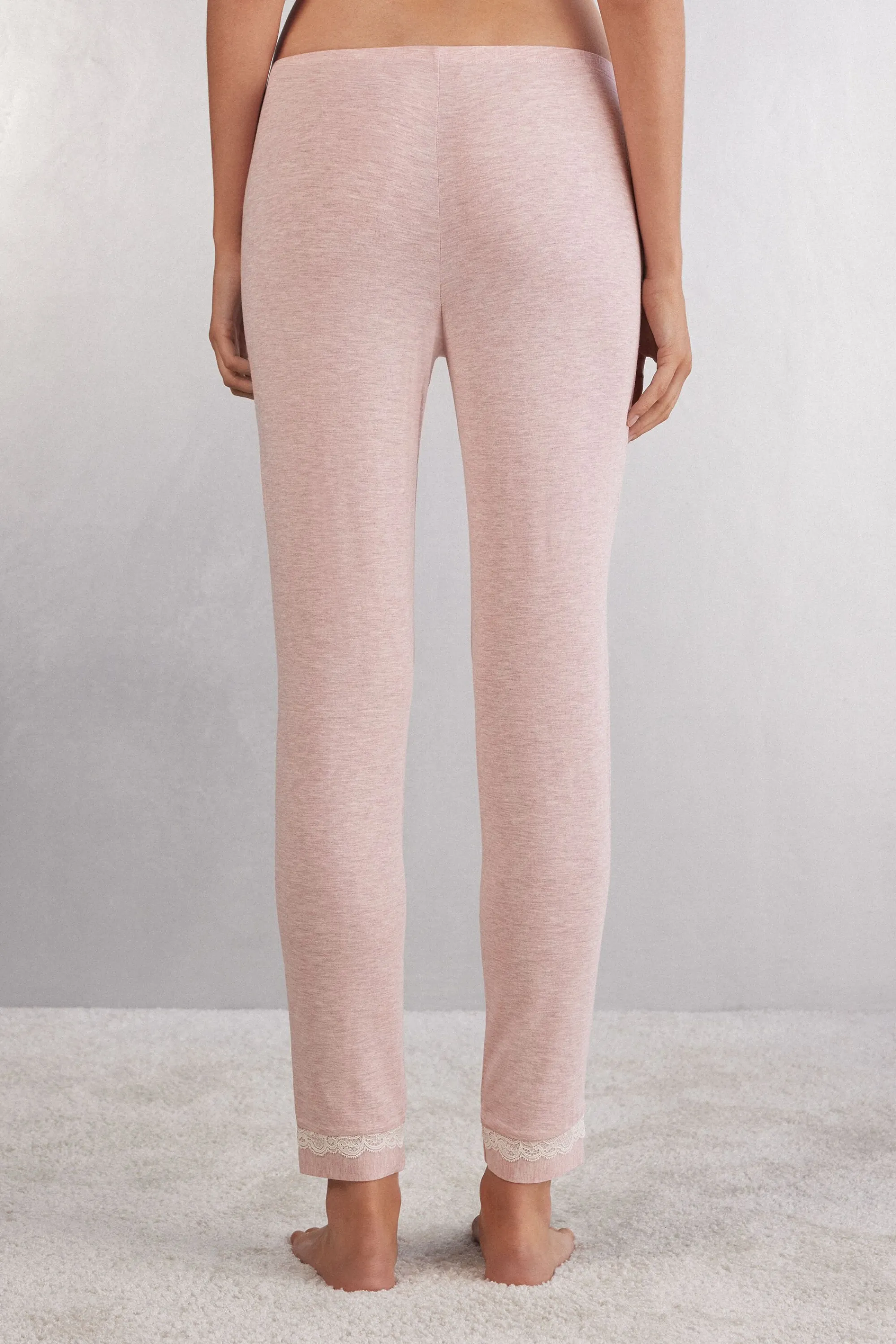 Intimissimi Pantalone Lungo in Modal con Dettagli in Pizzo