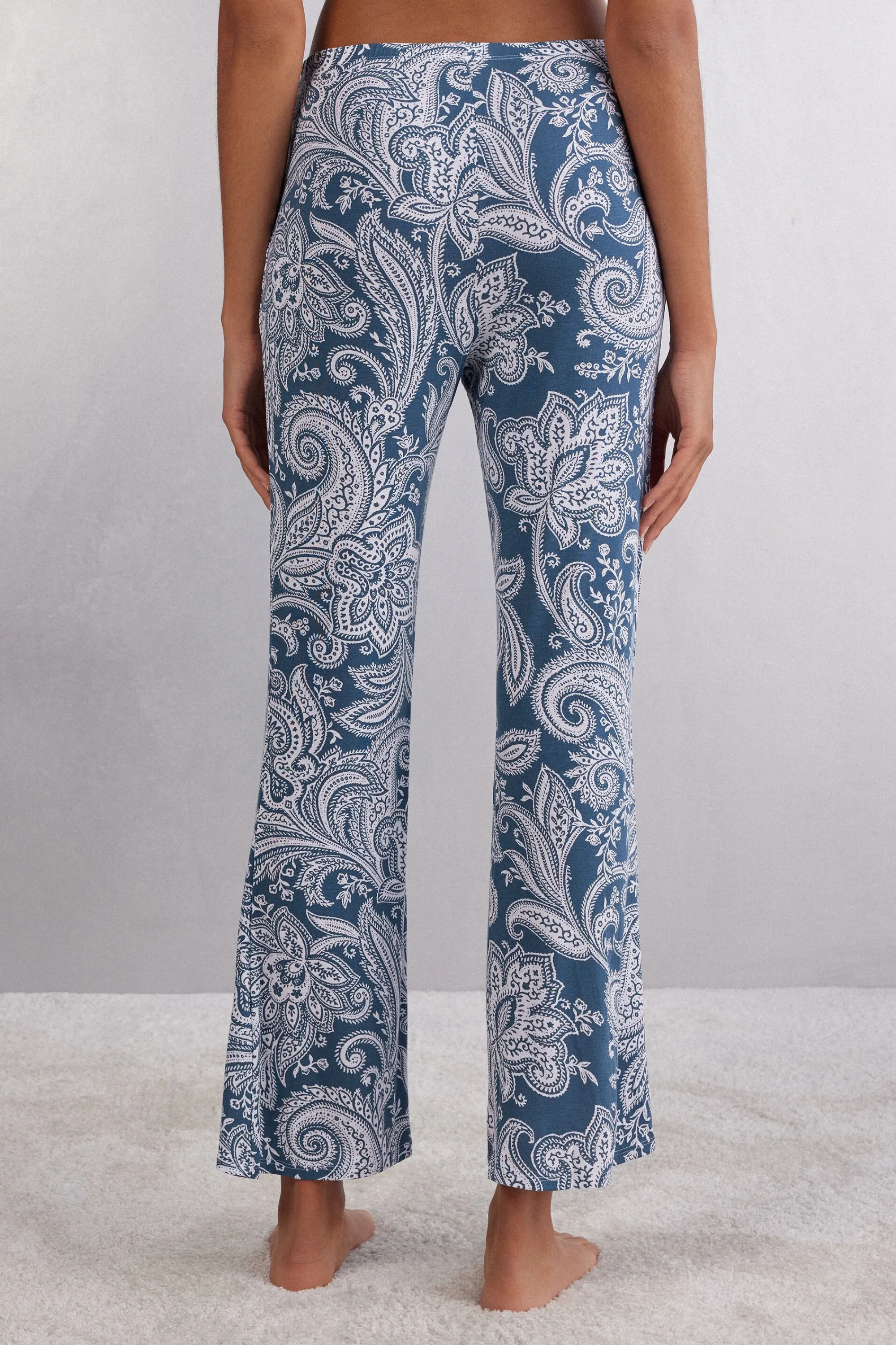 Intimissimi Pantalone Lungo in Viscosa di Bamboo Flower Paisley